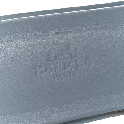 Hermes Epsom Oran Sandals 40 Gris Antarctique 7 of 8