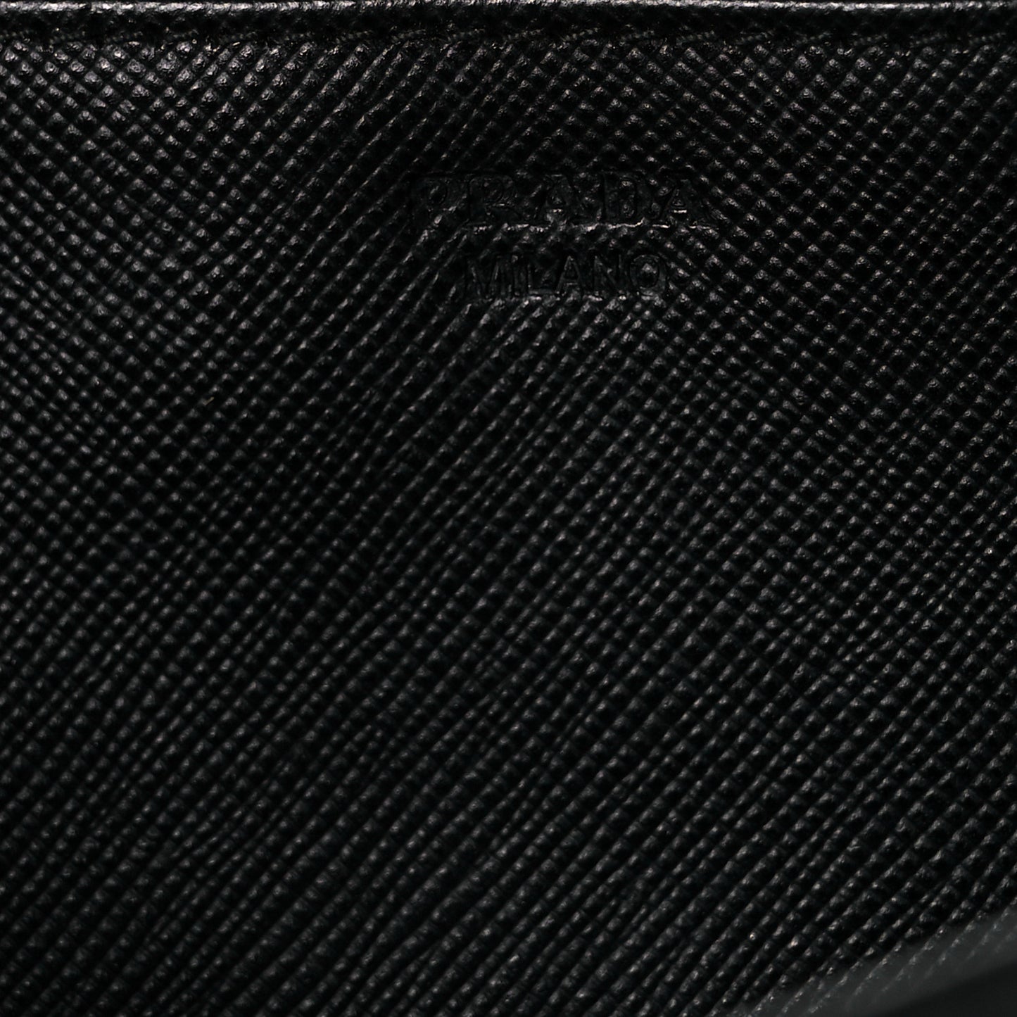Saffiano Metal Flap Wallet With Strap Black