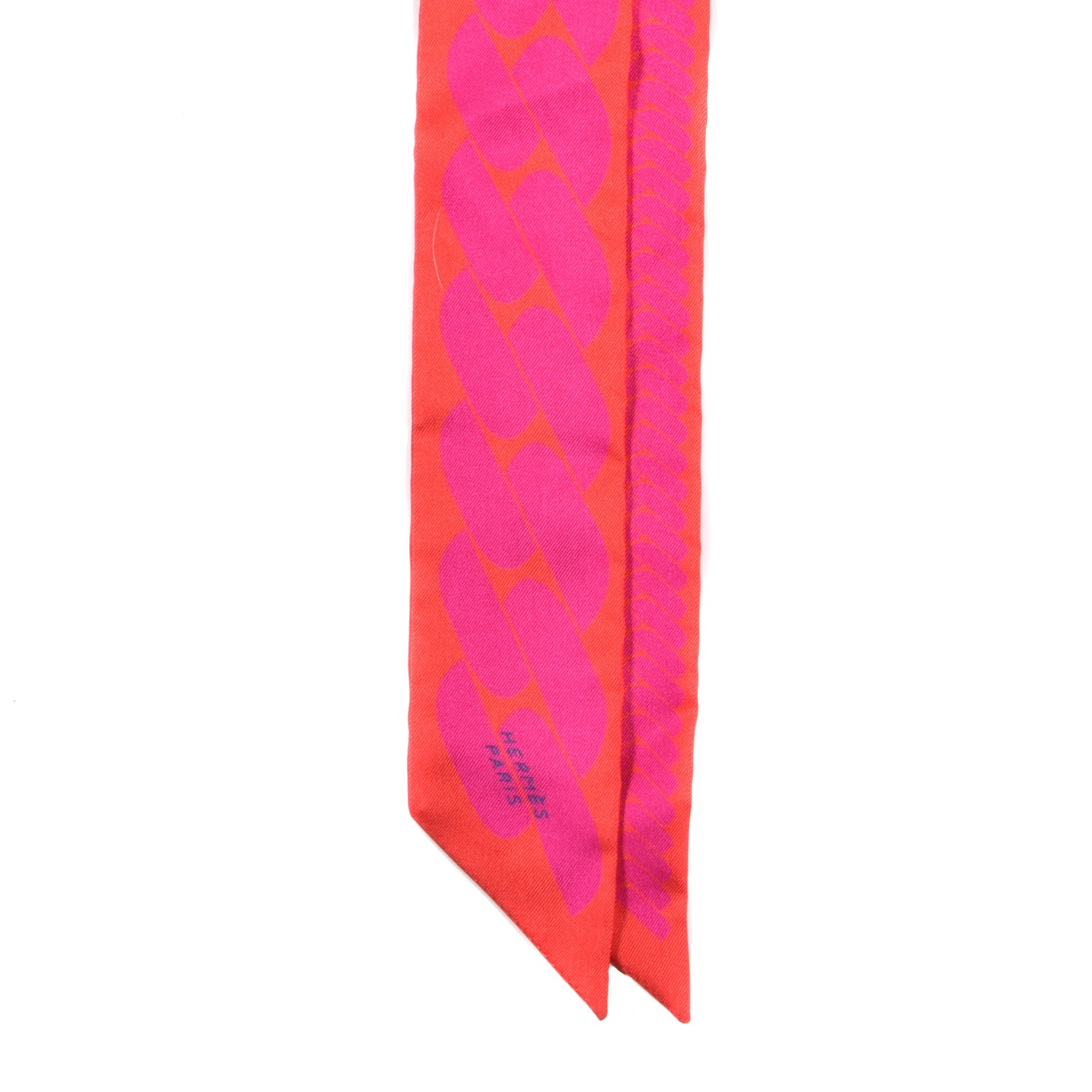 Hermes Silk Clic C'est Noue Twilly Rouge Grenadine Fuchsia 2 of 4