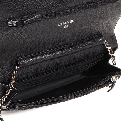 Chanel Caviar Quilted Wallet On Chain WOC Black 5 of 8
