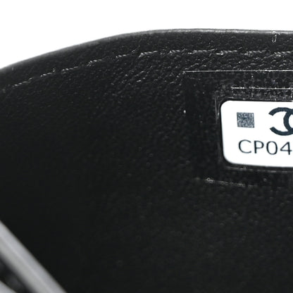 Chanel Calfskin Crocodile Embossed Crococo Card Holder Black 7 of 8