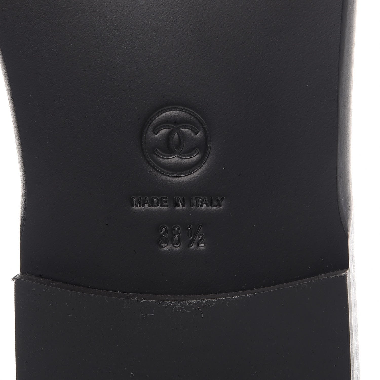 Chanel Patent Calfskin CC Slip On Mules 38.5 Black 6 of 9