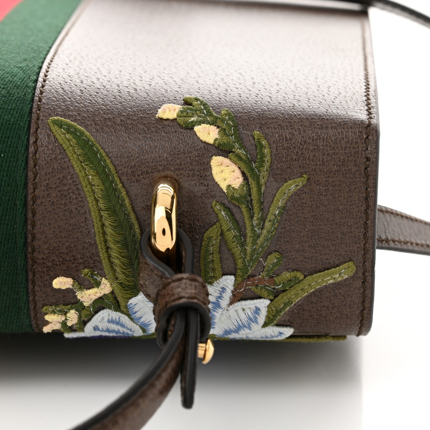 Calfskin Embroidered Medium Sylvie Top Handle Bag New Acero Multicolor