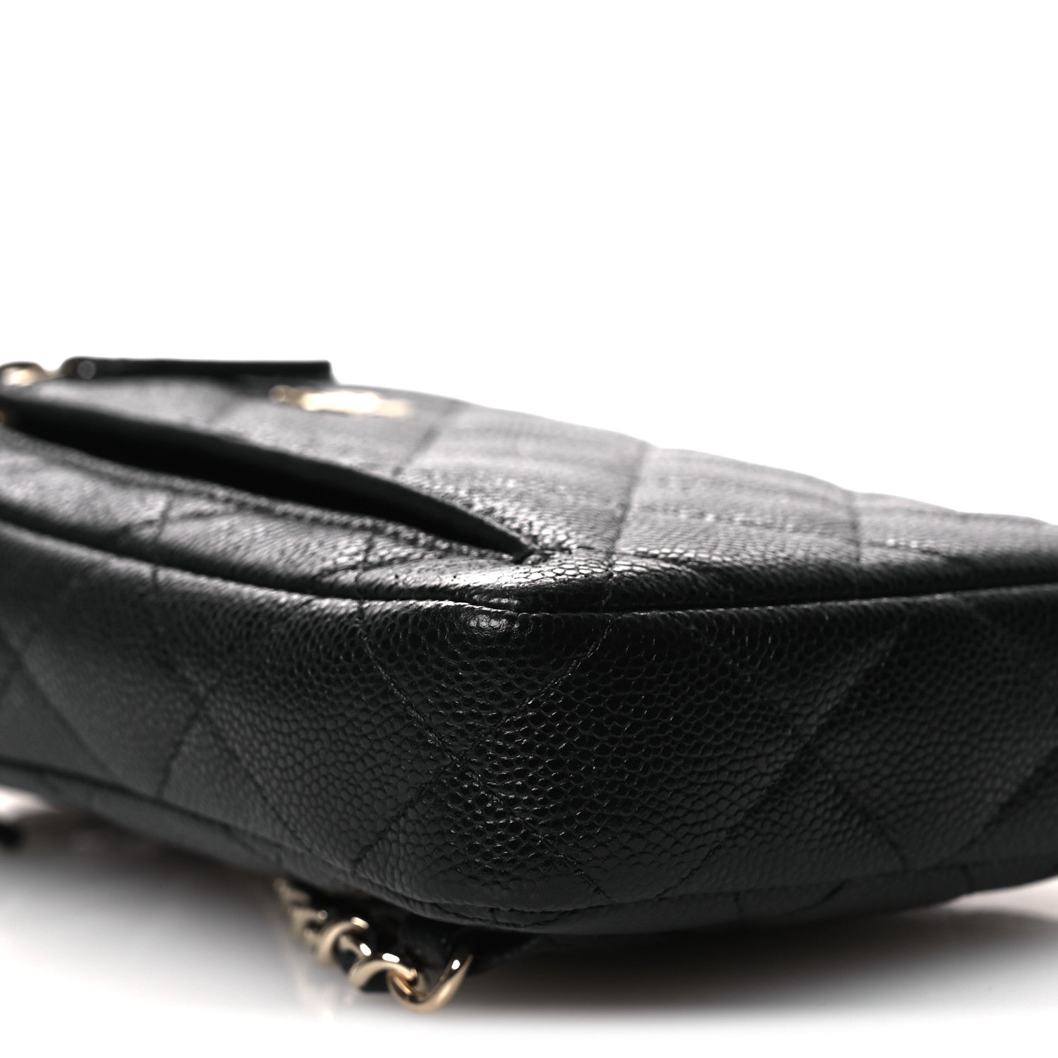 Chanel Caviar Quilted Phone Holder With Chain Black 8 of 9