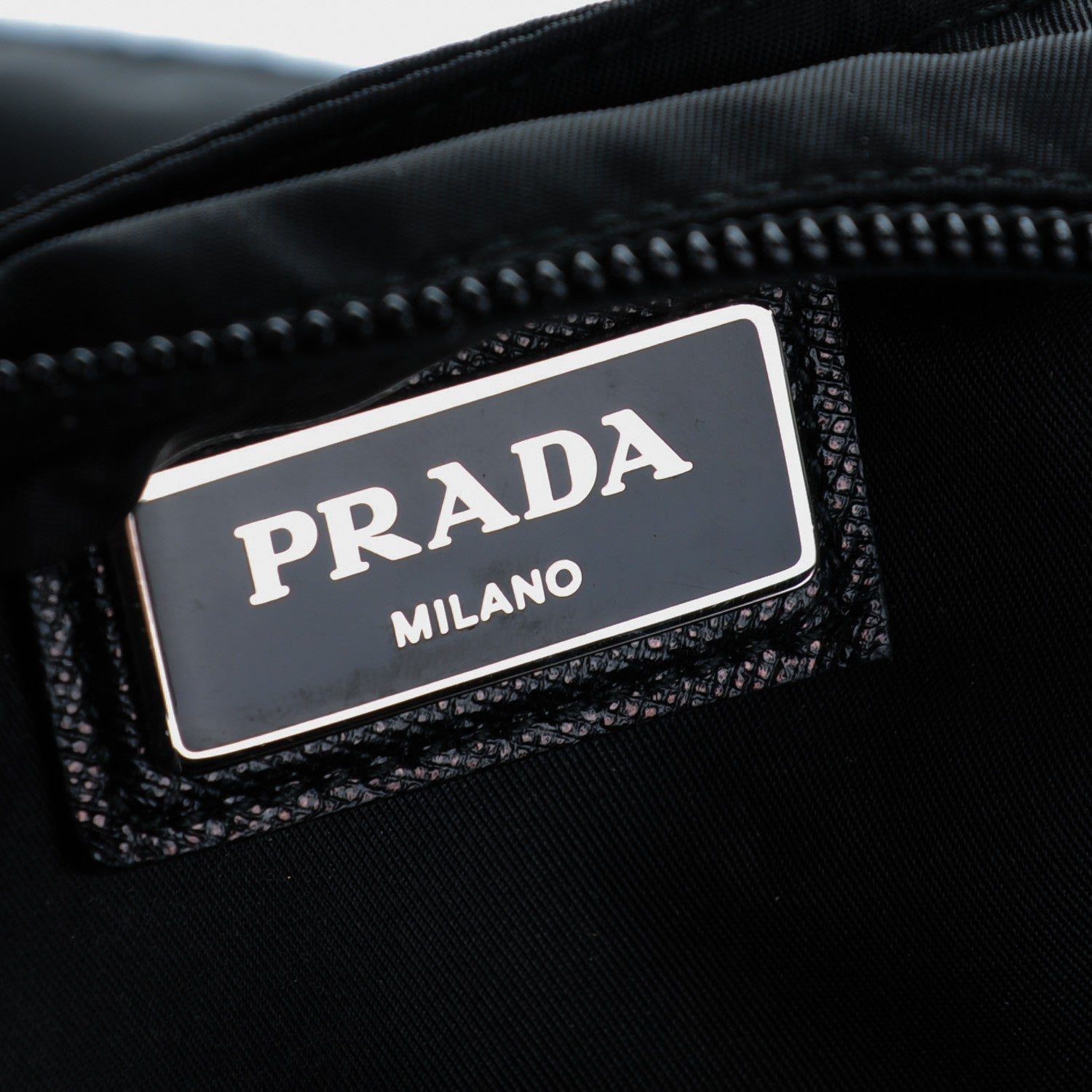 Prada Nylon Vela Flat Messenger Bag Black 6 of 8