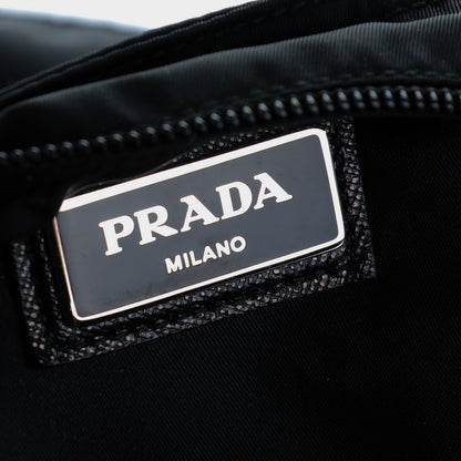 Prada Nylon Vela Flat Messenger Bag Black 6 of 8