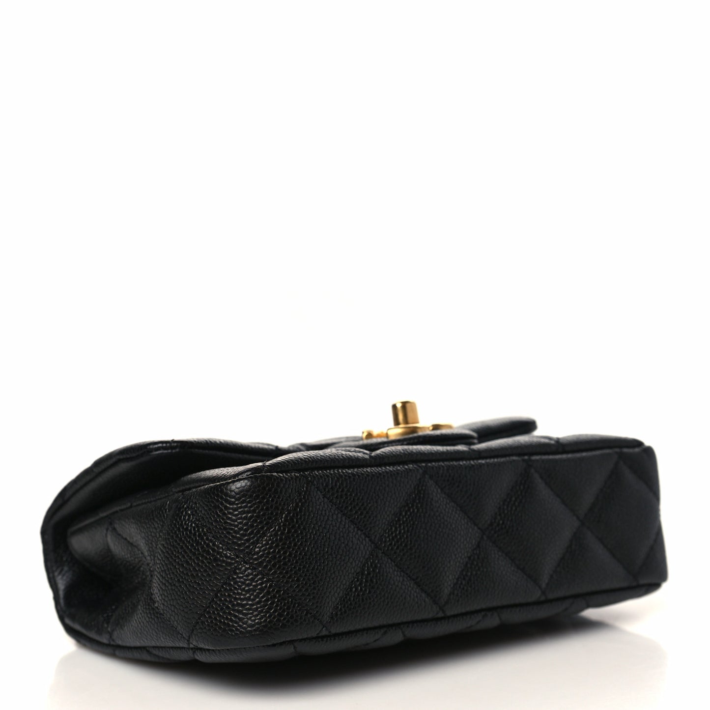 Caviar Quilted Mini Sweetheart Rectangular Flap Black