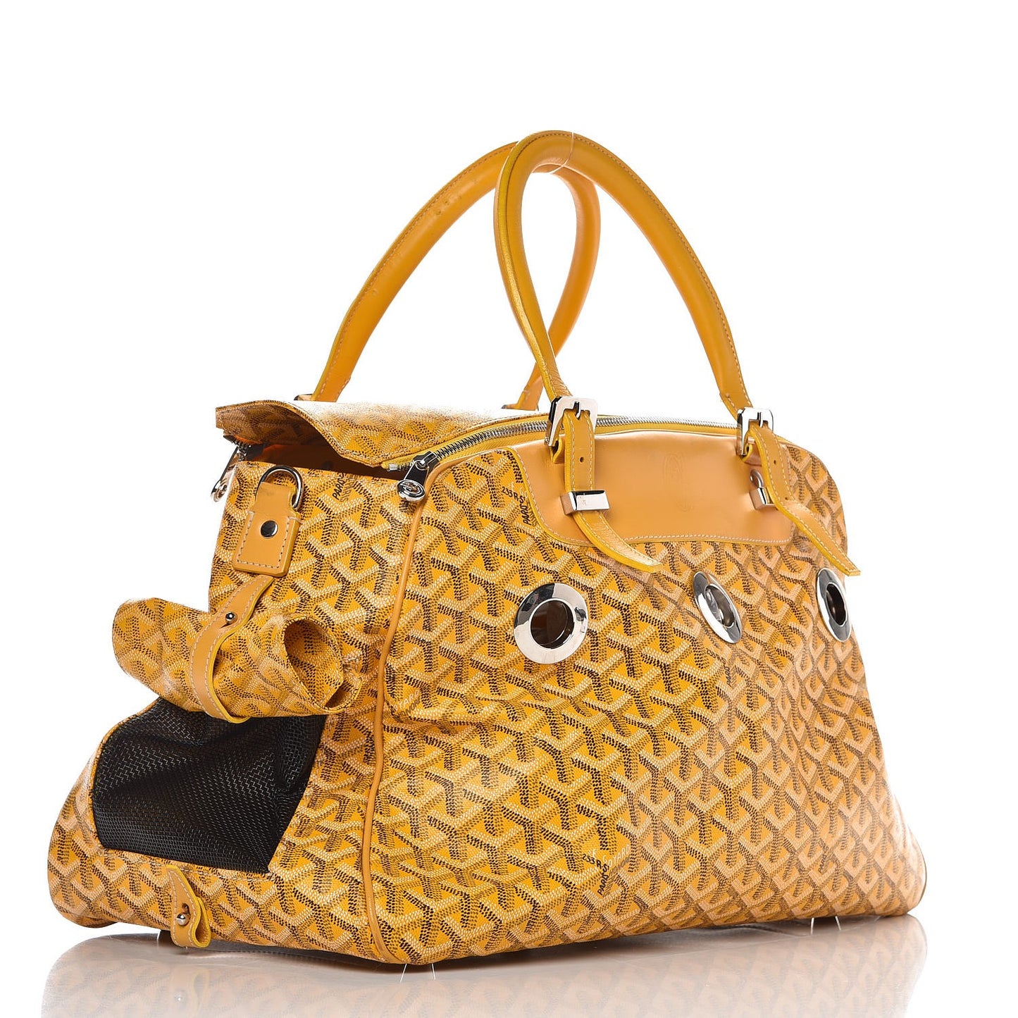 Goyardine Sac Hulot Pet Carrier PM Yellow