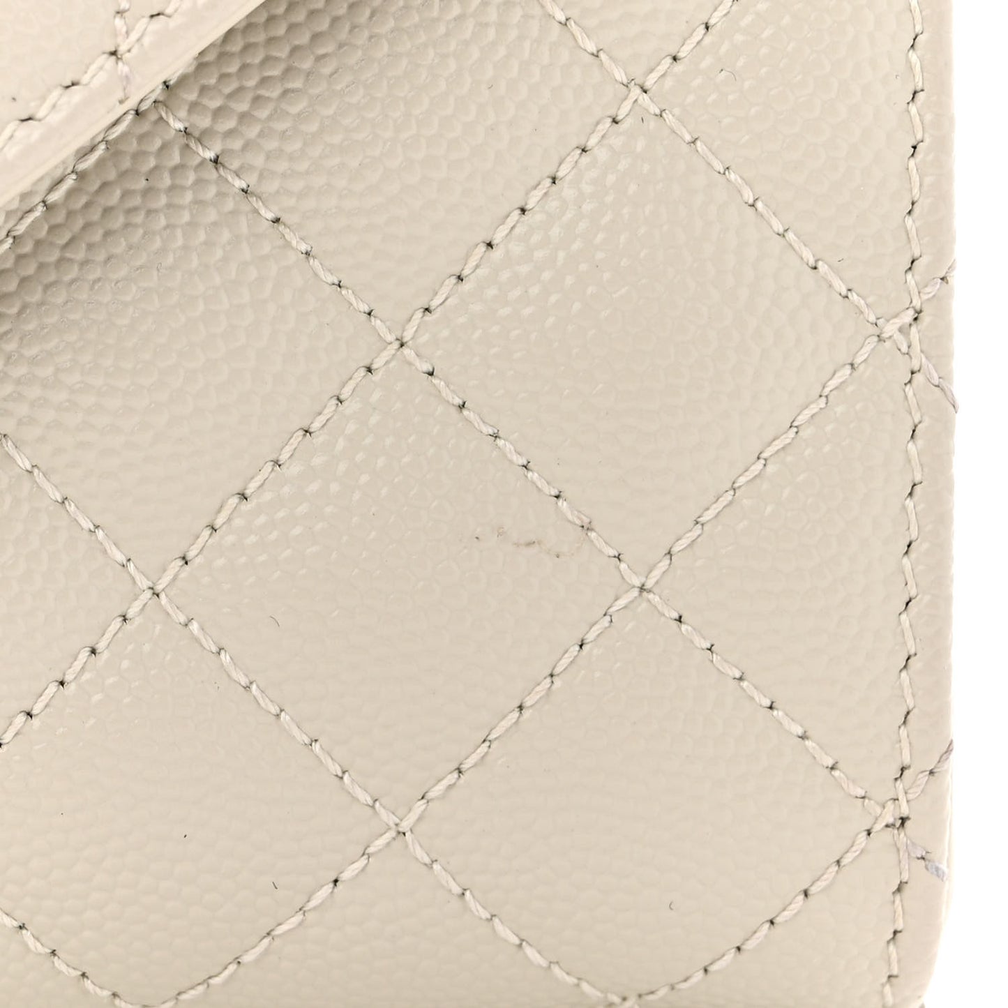 Grain De Poudre Textured Mixed Matelasse Triquilt Small Monogram Satchel Crema Soft