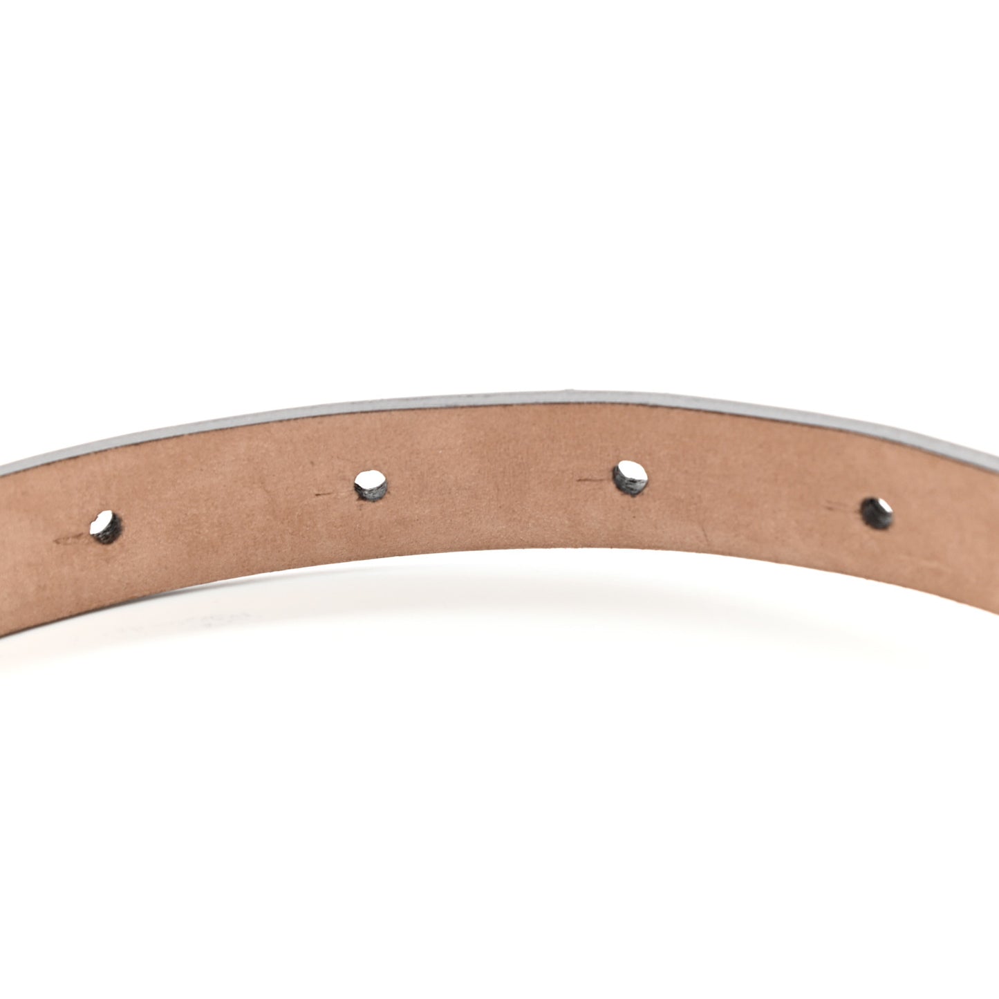 Calfskin Horsebit Skinny Belt 75 30 Black