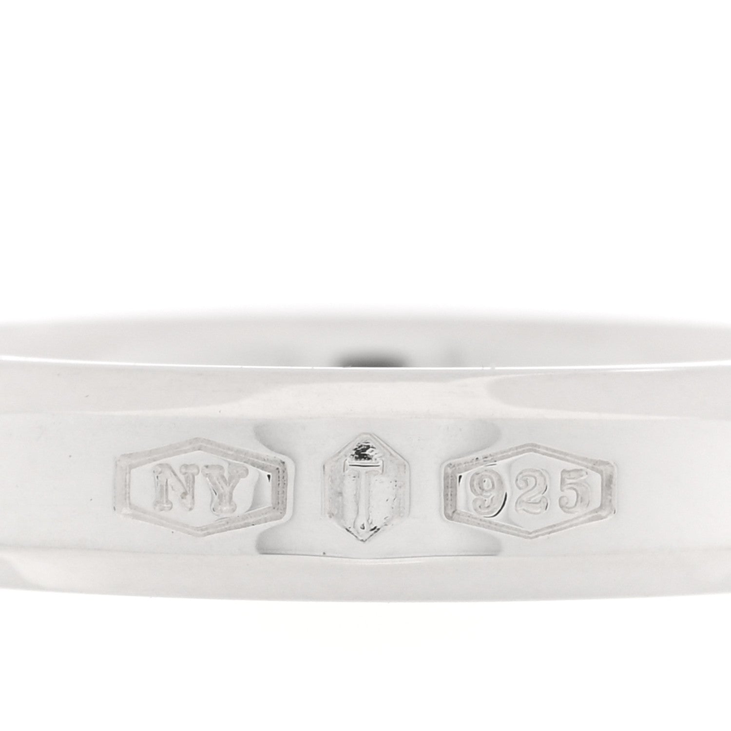 Tiffany Sterling Silver Makers Narrow Slice Ring 52 6 4 of 6