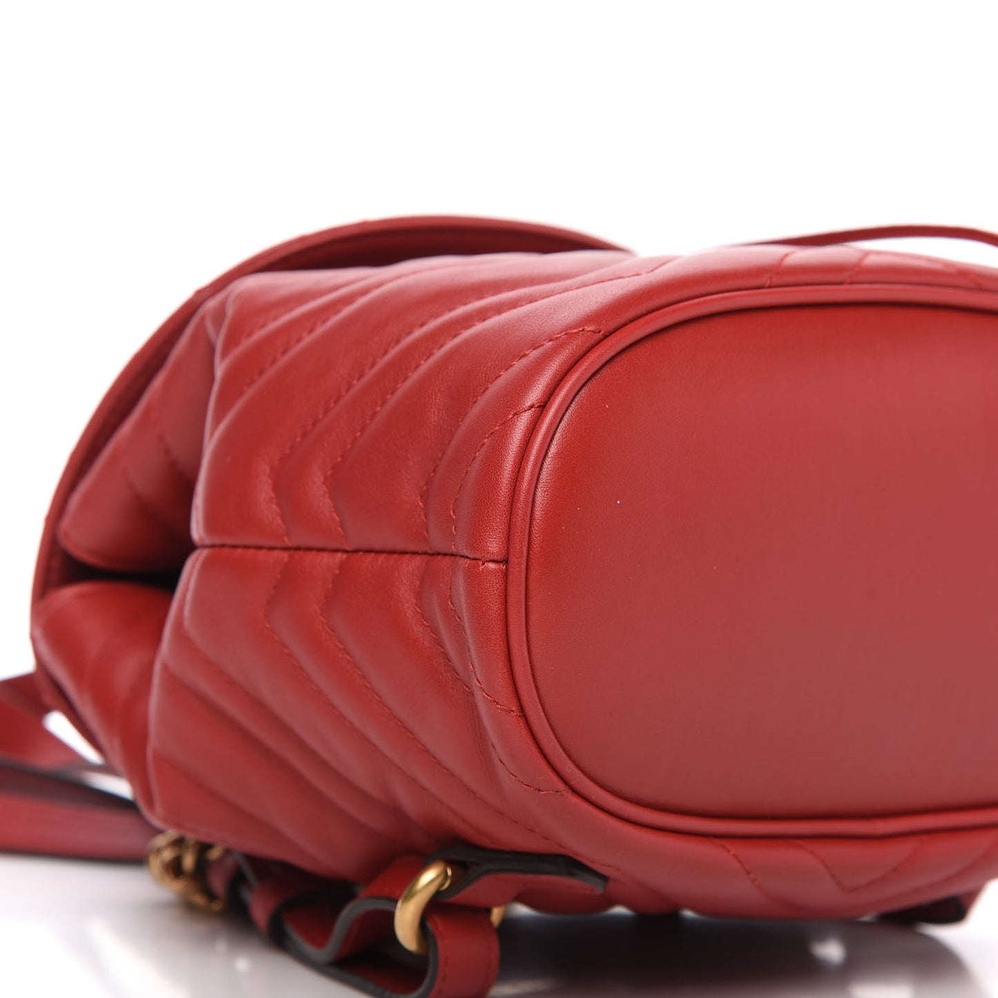 Calfskin Matelasse GG Marmont Flap Backpack Hibiscus Red