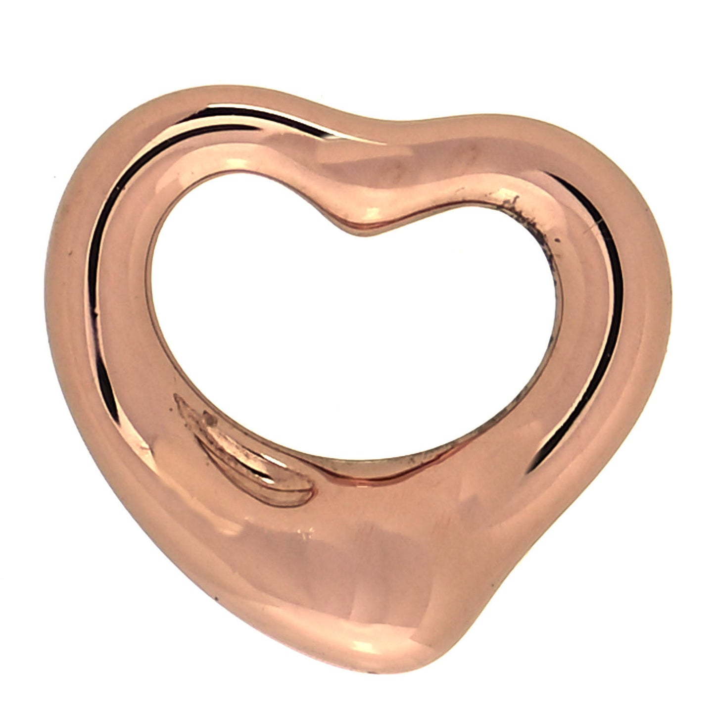 18K Rose Gold 11mm Elsa Peretti Open Heart Pendant