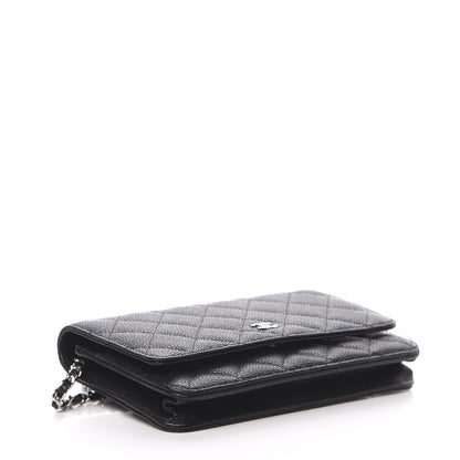 Chanel Caviar Quilted Wallet On Chain WOC Black 4 of 13
