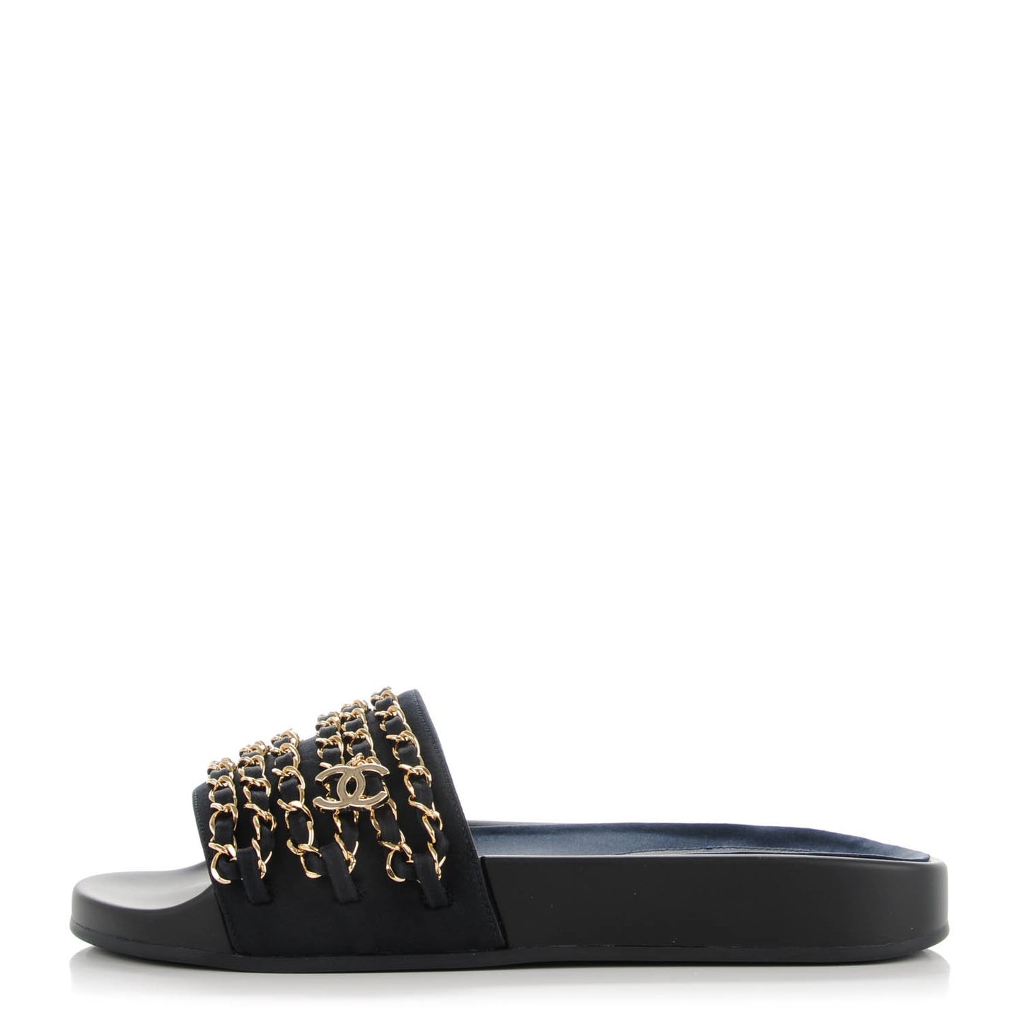 Nylon Chain Flat Sandals 36 Marine