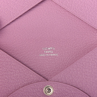Hermes Chevre Mysore Calvi Card Case Mauve Sylvestre 6 of 7