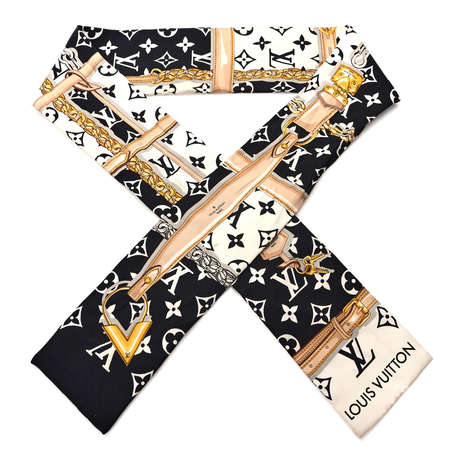Louis Vuitton Silk Monogram Confidential Bandeau Black 1 of 5