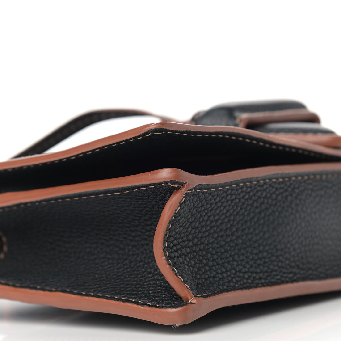 Grained Calfskin Mini Barcelona Shoulder Bag Black
