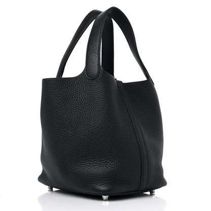 Hermes Taurillon Clemence Picotin Lock 18 PM Black 3 of 8