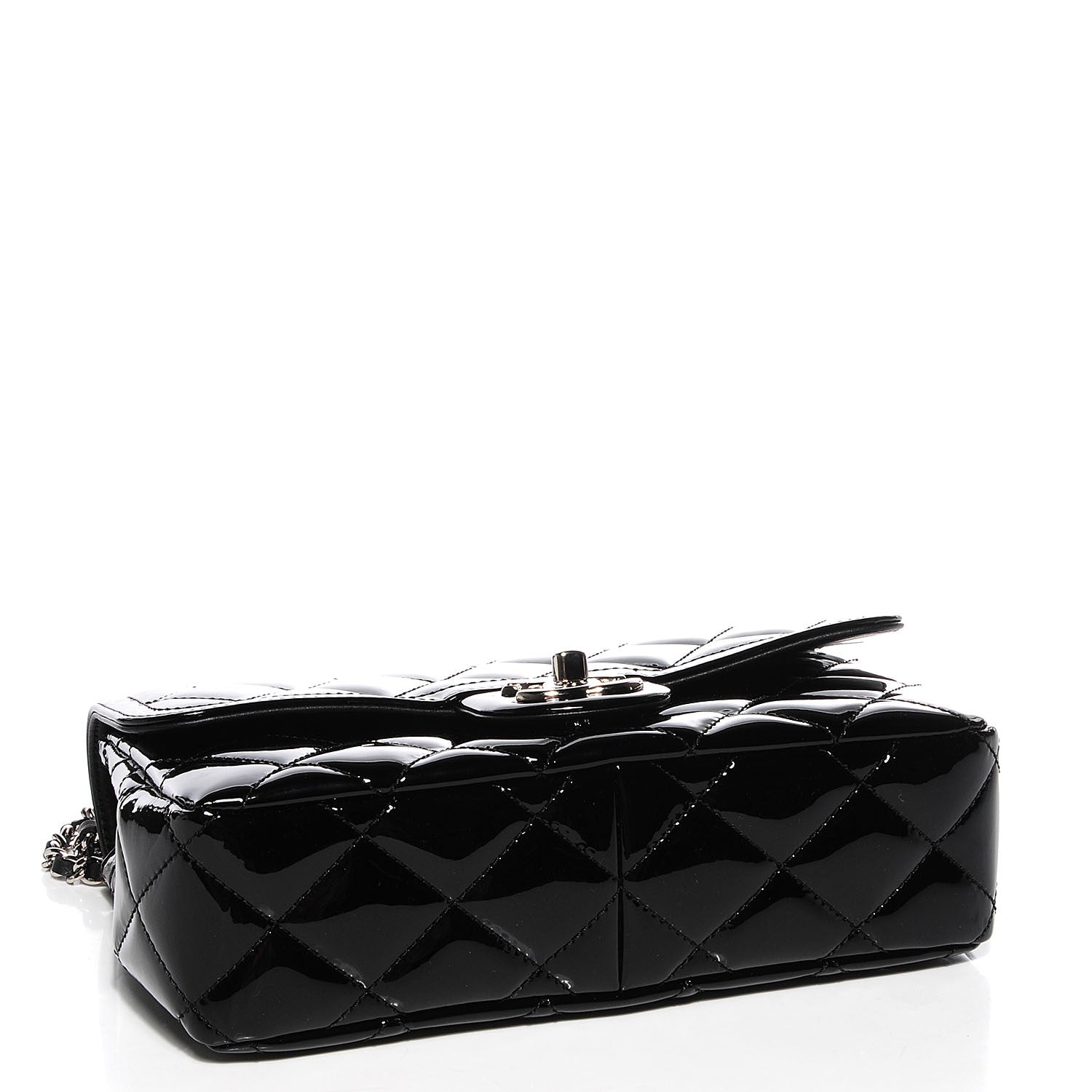 Chanel Patent Quilted Small Coco Shine Flap Black 4 of 9