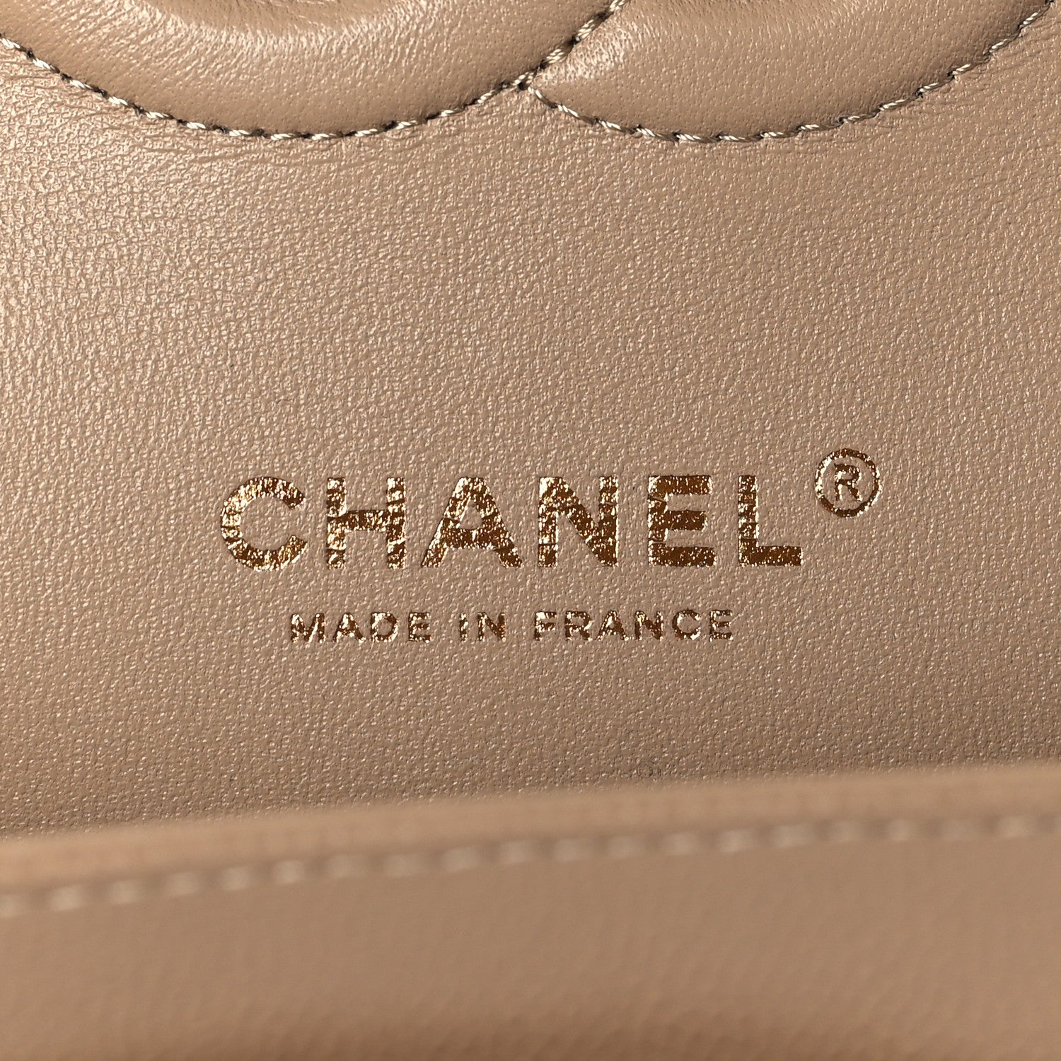 Chanel Caviar Quilted Medium Double Flap Dark Beige 6 of 10