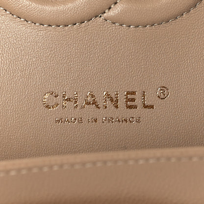Chanel Caviar Quilted Medium Double Flap Dark Beige 6 of 10