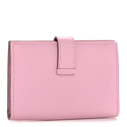 Hermes Epsom Bearn Card Holder Wallet Mauve Sylvestre 3 of 9