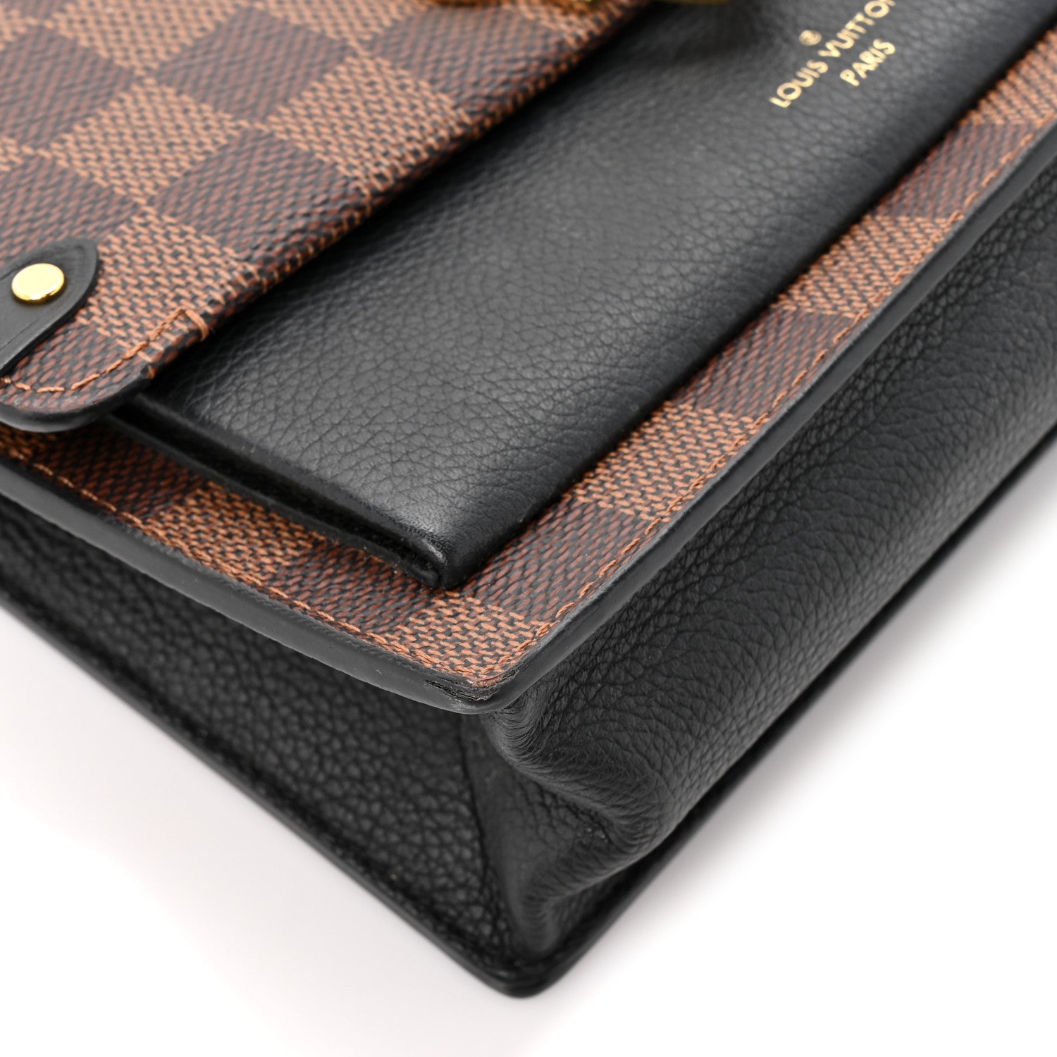 Louis Vuitton Damier Ebene Vavin Chain Wallet Black 8 of 11