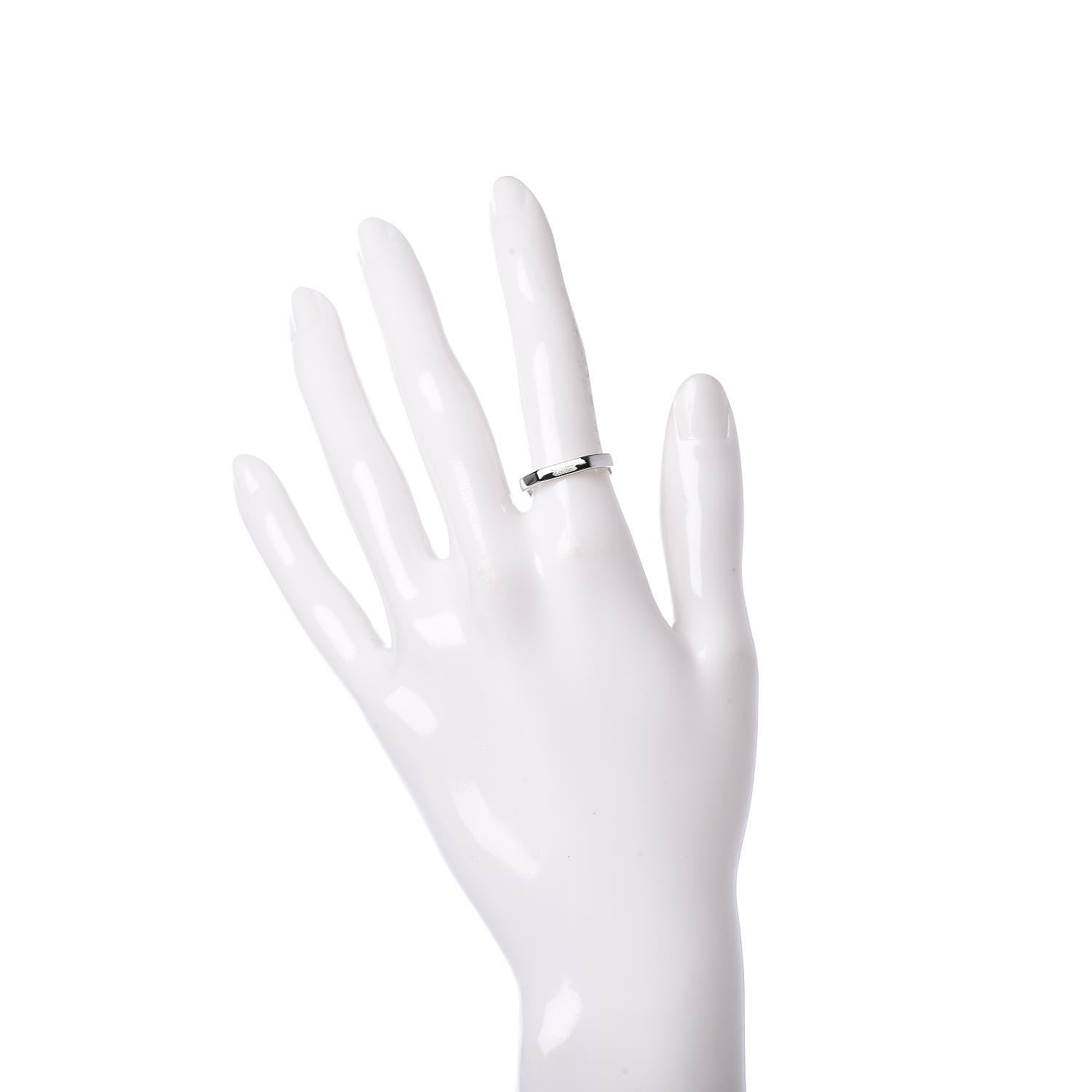 Gucci 18K White Gold Octagon Band Ring 52 6 2 of 5