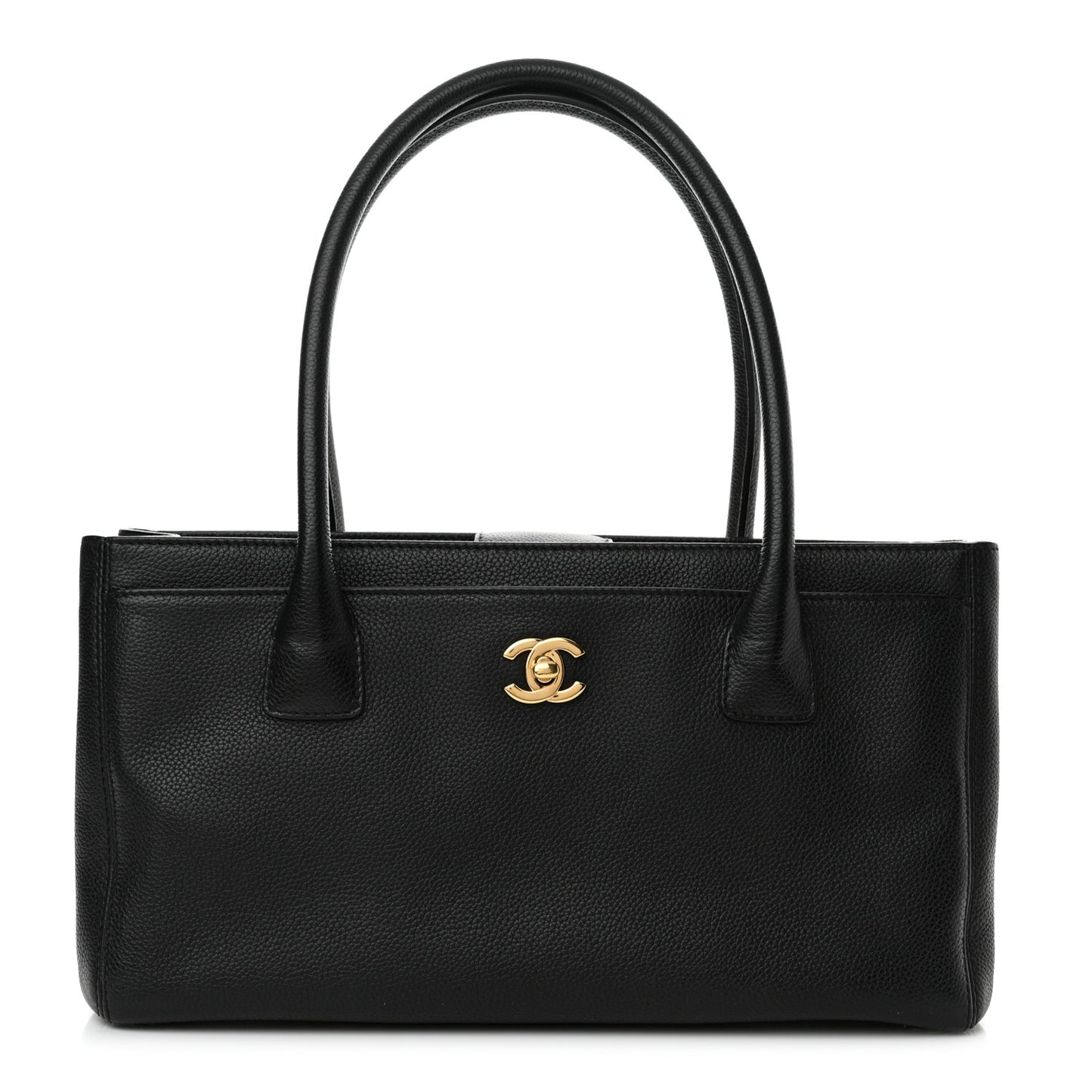 Caviar Medium Cerf Executive Shopper Tote Black