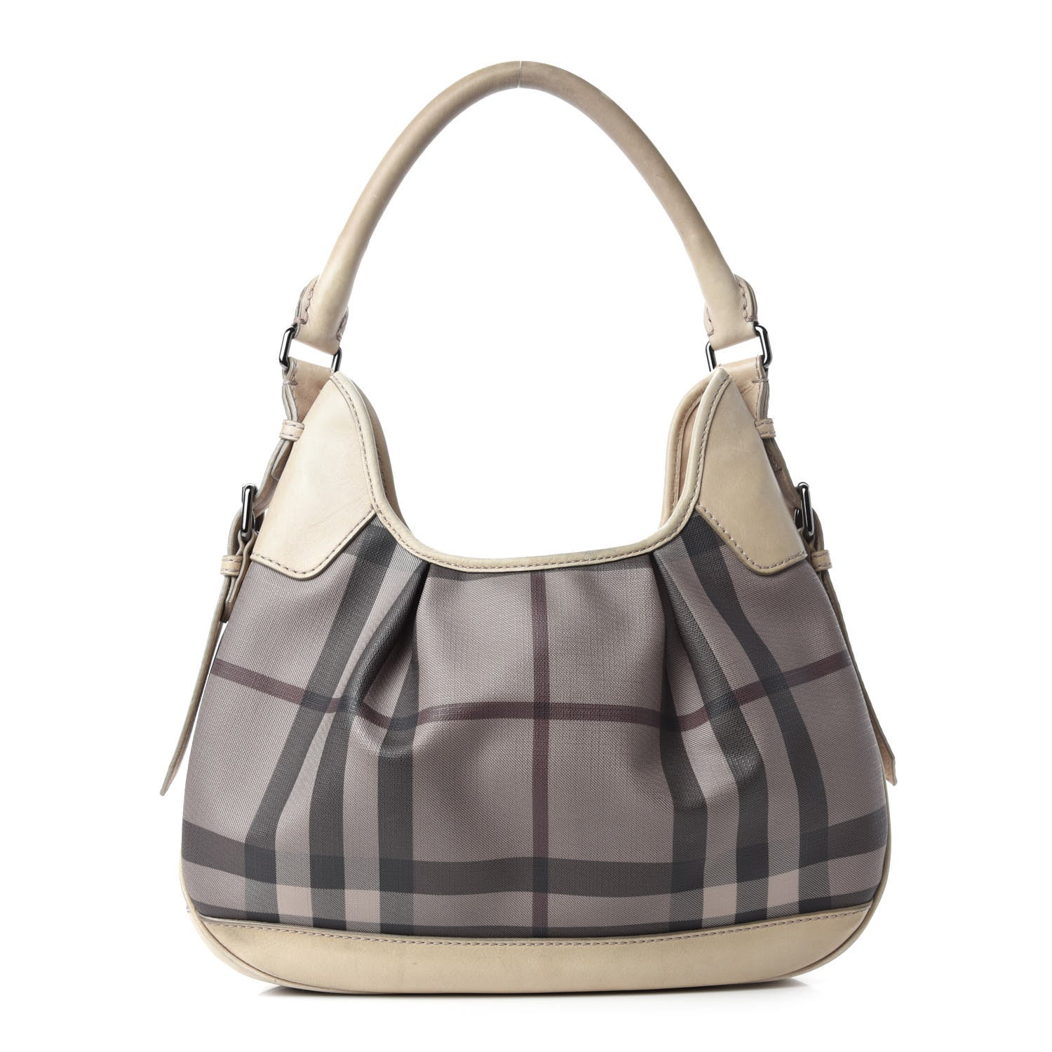 Burberry Smoked Check Brooklyn Hobo Trench 1 of 11