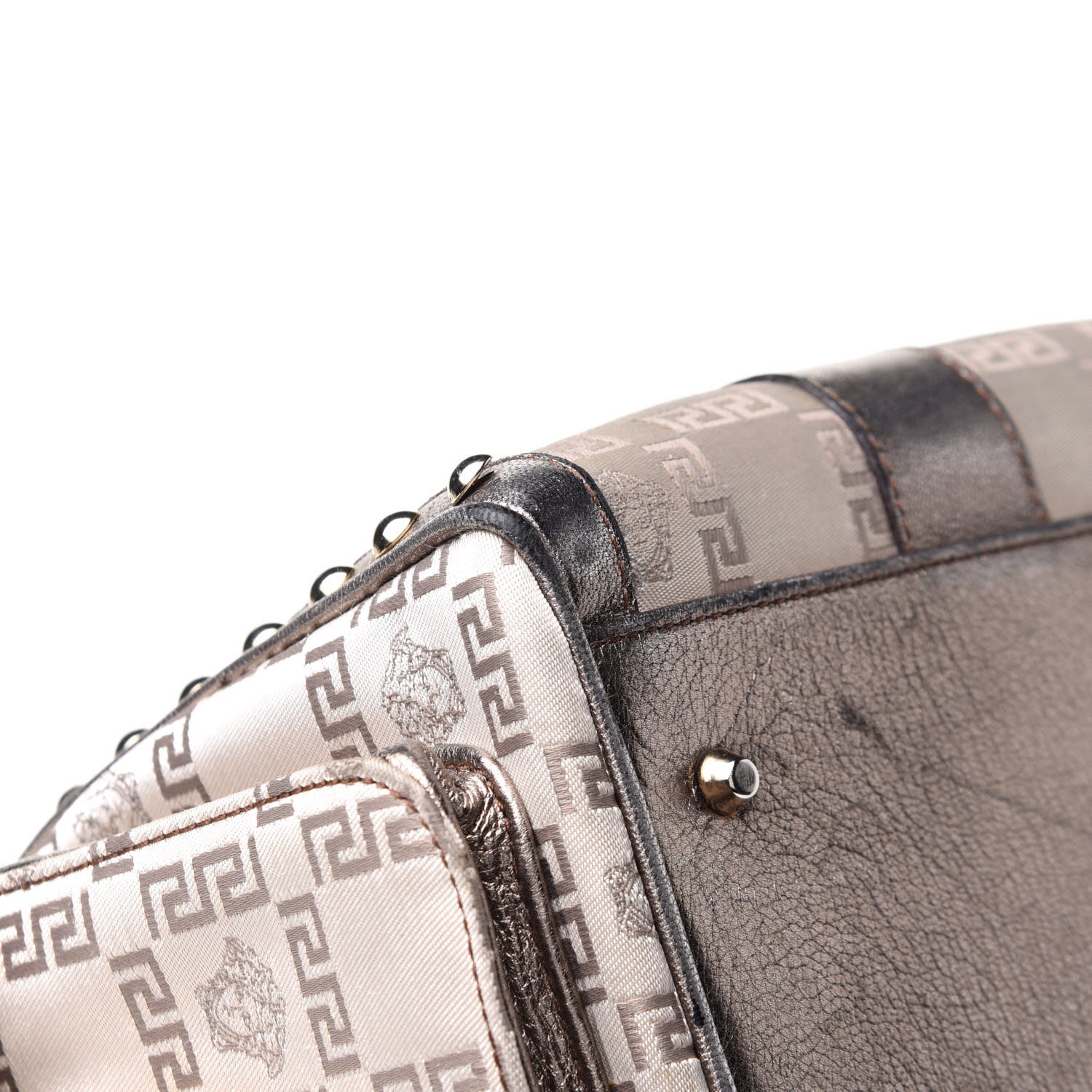 Versace Metallic Calfskin Snap Out Of It Bag Bronze 10 of 28