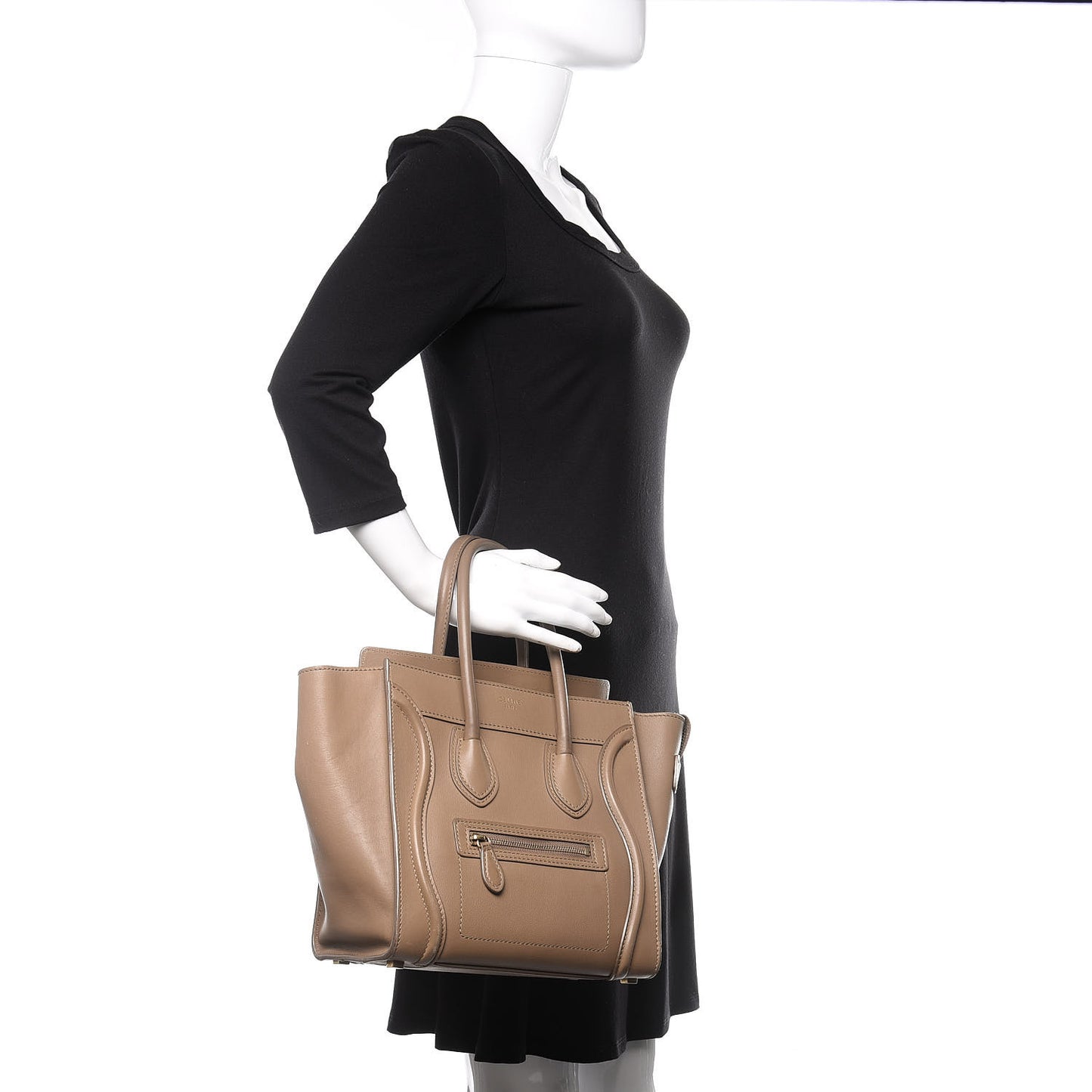 Smooth Calfskin Micro Luggage Khaki