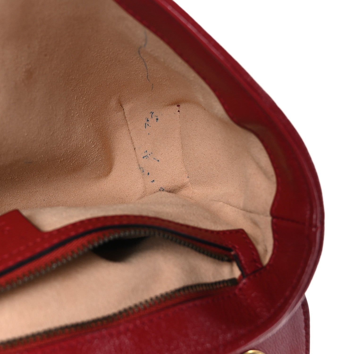 Gucci Vintage Effect Calfskin Matelasse Diagonal Small Torchon GG Marmont Shoulder Bag Black Romantic Cherry 10 of 10