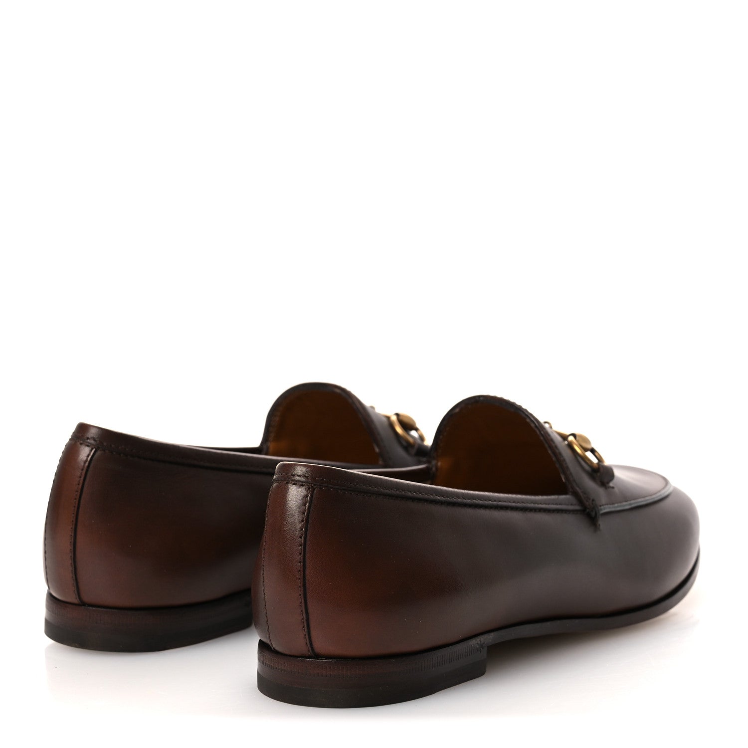 Gucci Calfskin Womens Jordaan Loafers 37 Fondente Brown 5 of 12