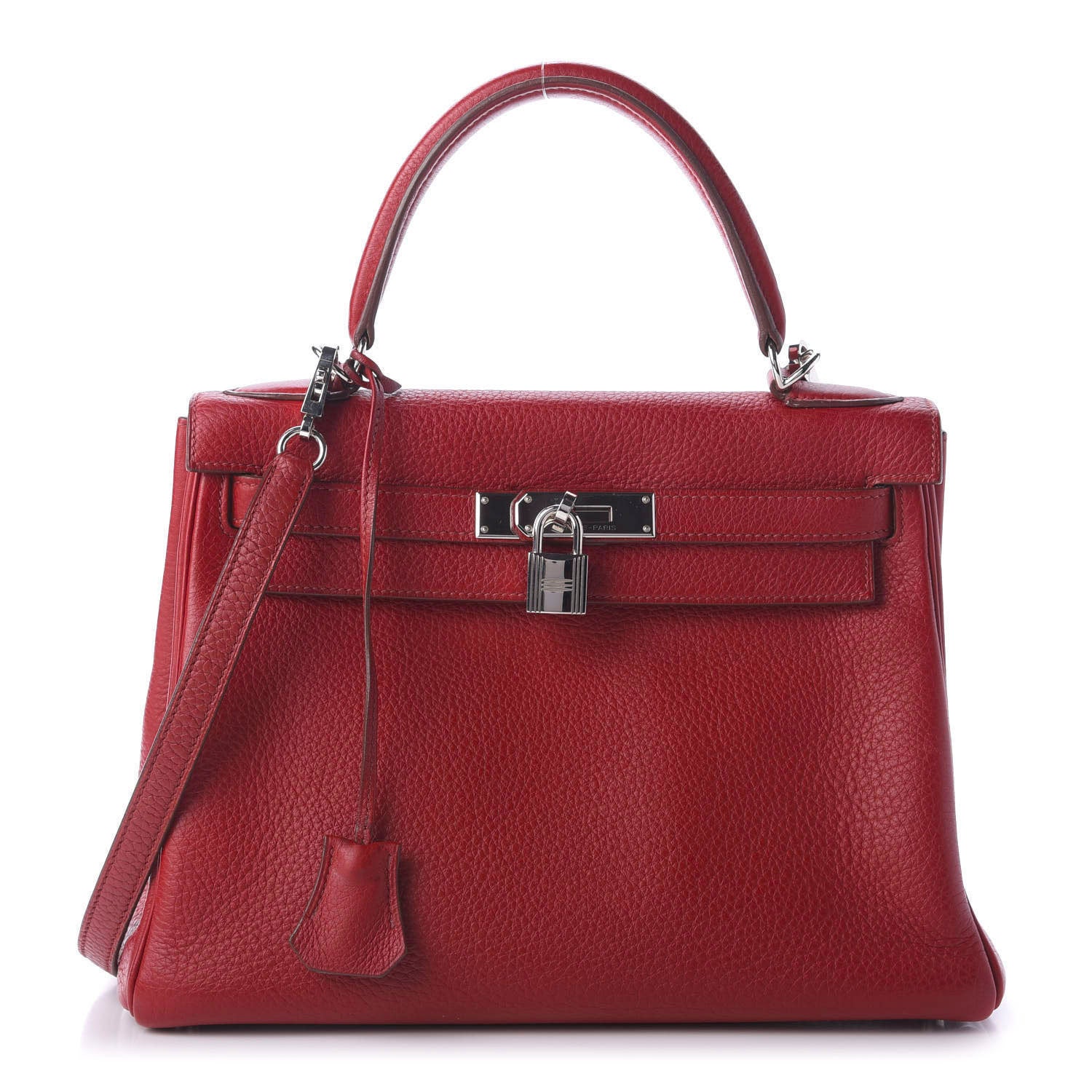 Hermes Taurillon Clemence Kelly Retourne 28 Rouge Vif 1 of 10