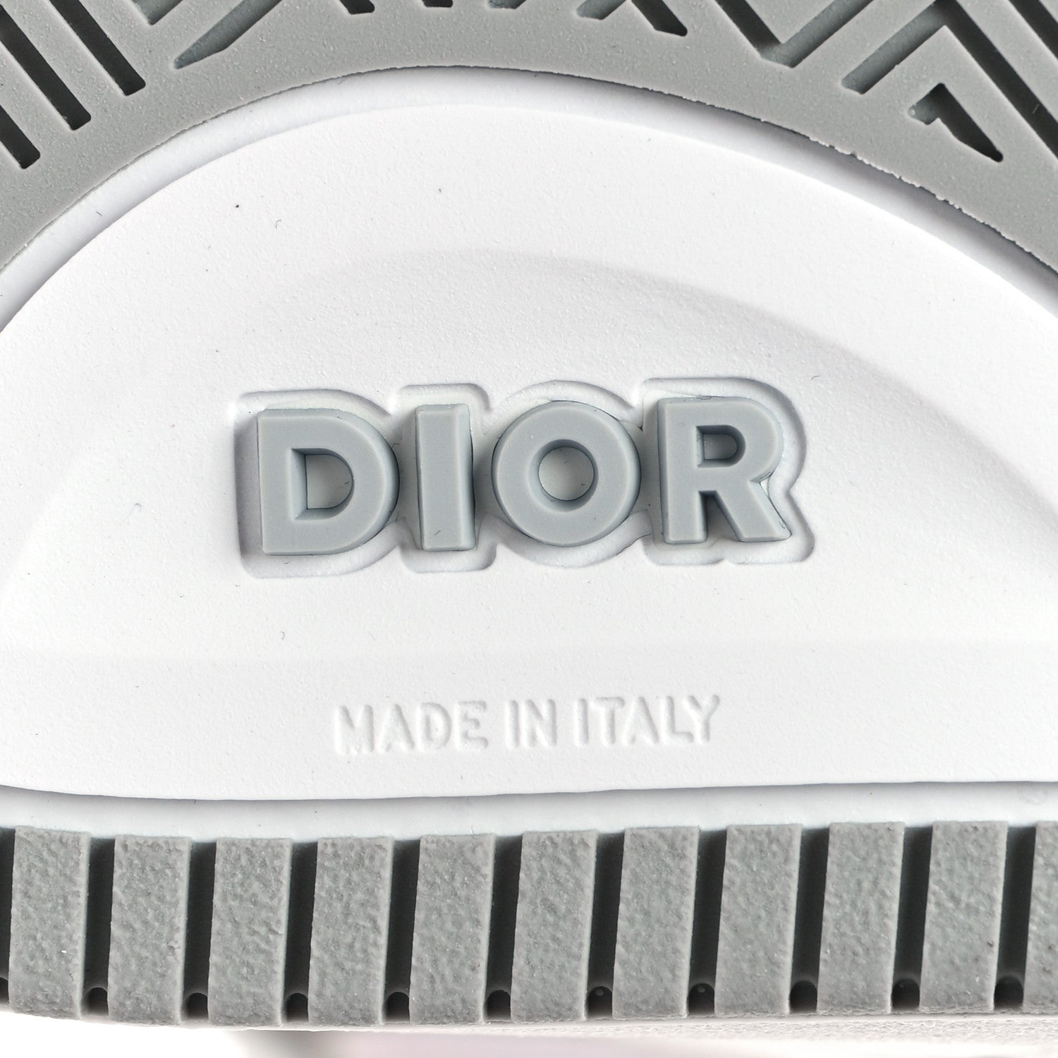 Christian Dior Smooth Calfskin Oblique Galaxy Perforated Mens B27 Mid Top Sneakers 41 White Grey 7 of 9