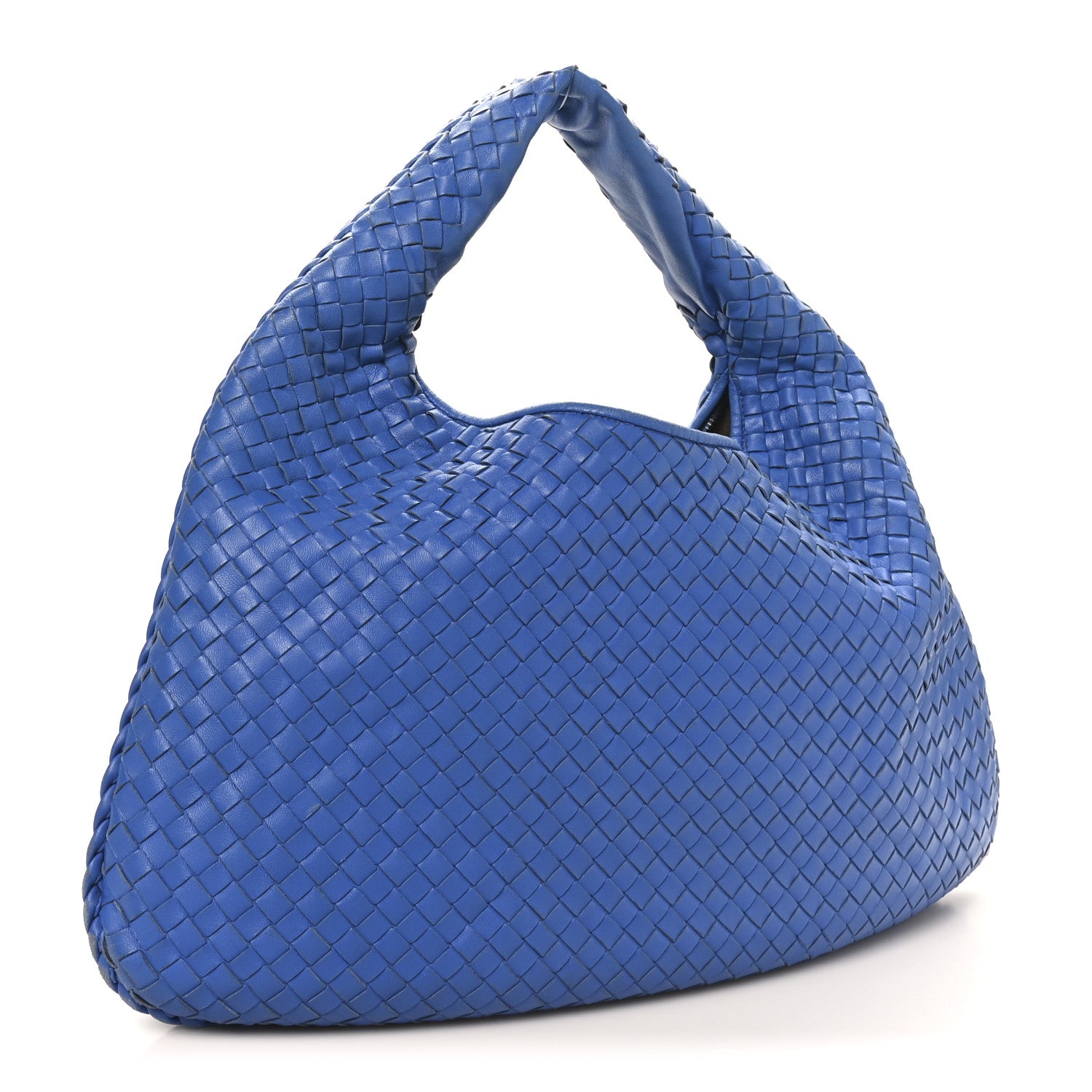 Bottega Veneta Nappa Intrecciato Large Veneta Hobo Blue Royal 3 of 9