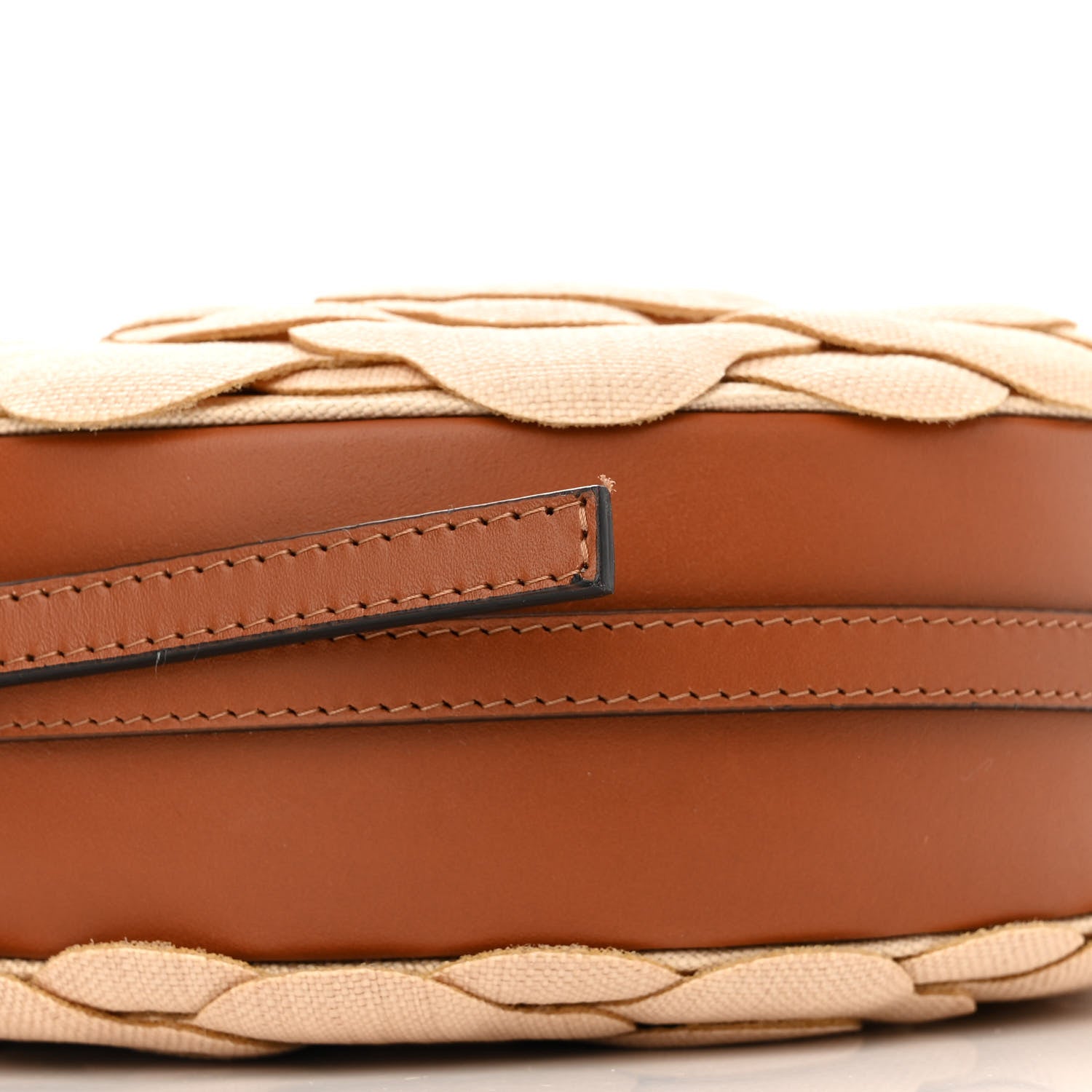 Valentino Garavani Canvas Calfskin Atelier 03 Rose Edition Round Crossbody Bag Natural 8 of 9