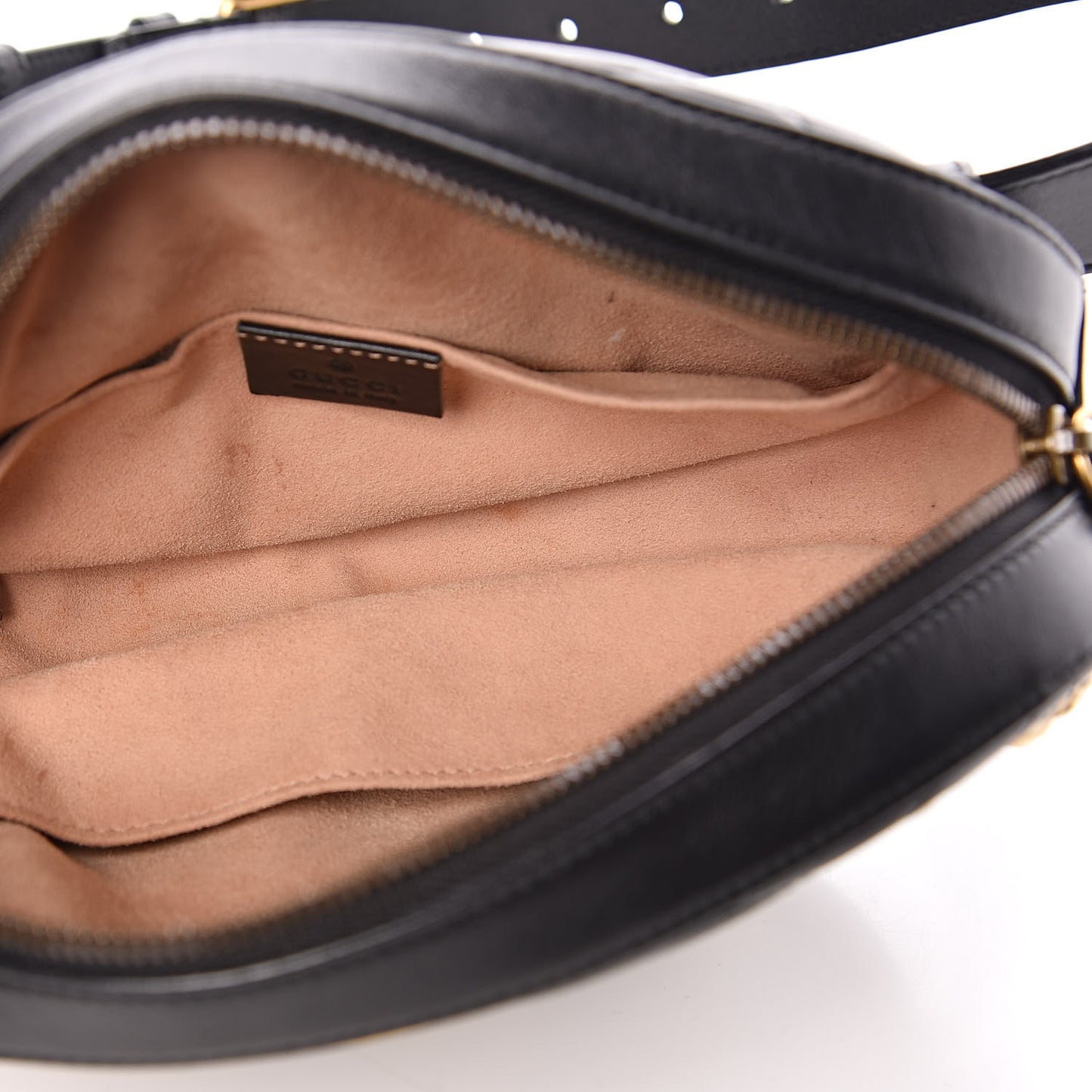 Calfskin Matelasse Animal Studs GG Marmont Belt Bag 100 40 Black