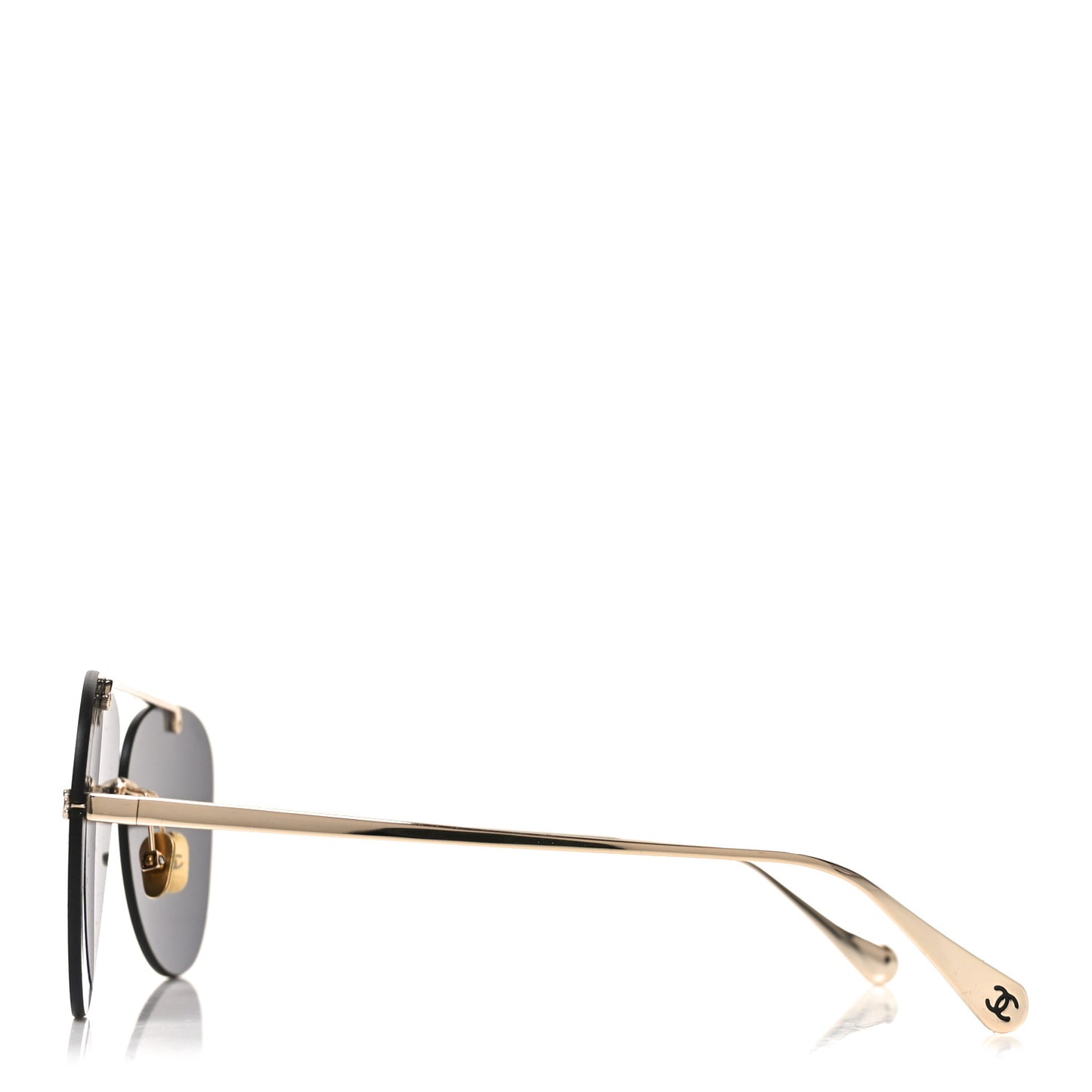Titanium CC Pilot Aviator Sunglasses 4285-T Black Gold
