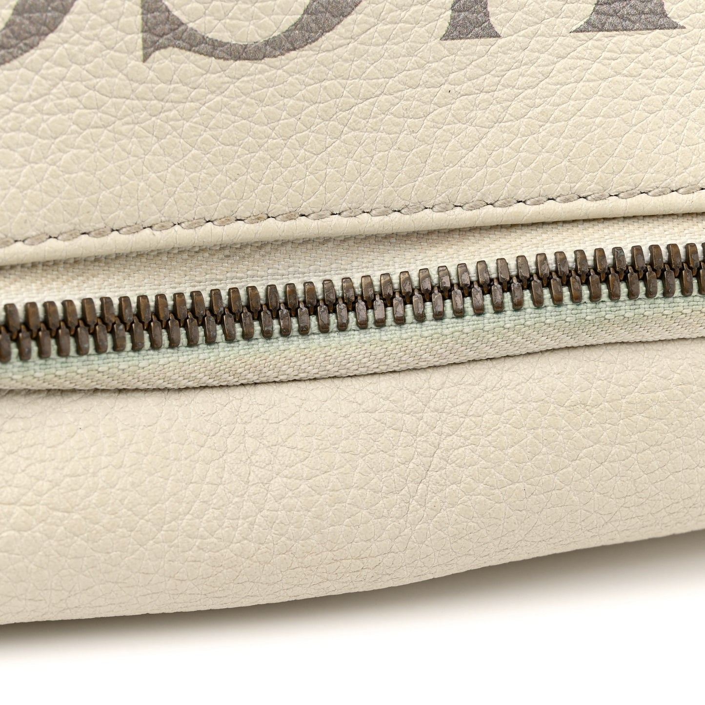 Grained Calfskin Logo Belt Bag White