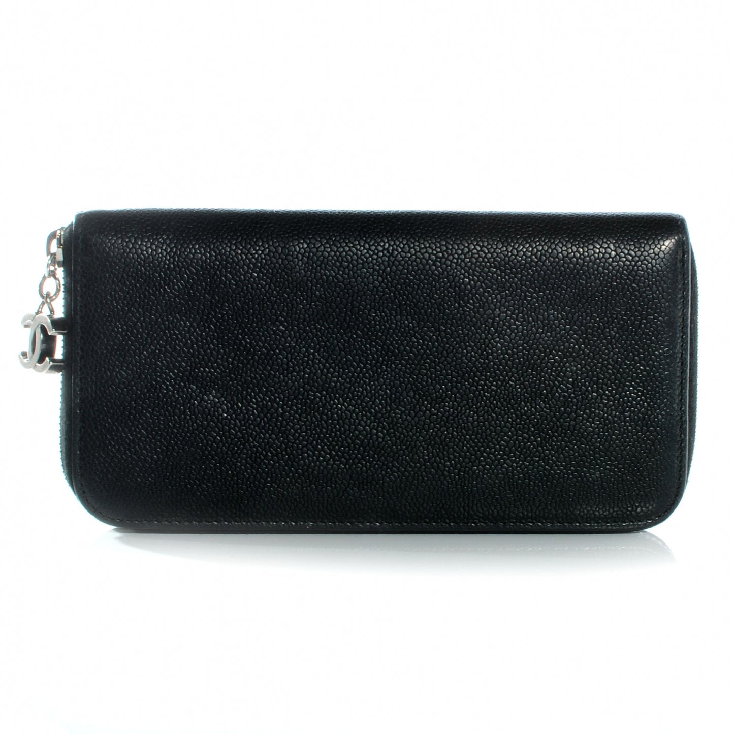 Caviar Zip CC Around Wallet Black
