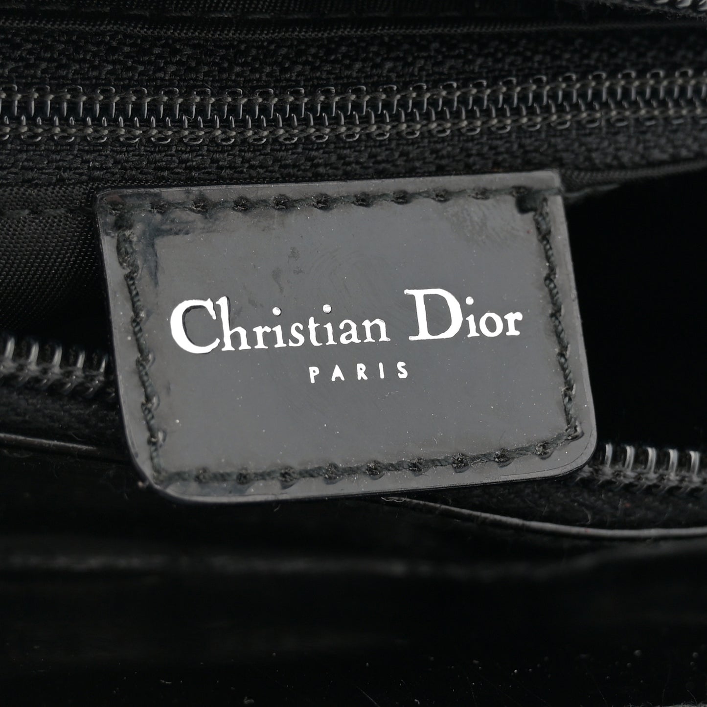 Denim Perforated Patent Trailer Trash Cadillac Tote Black