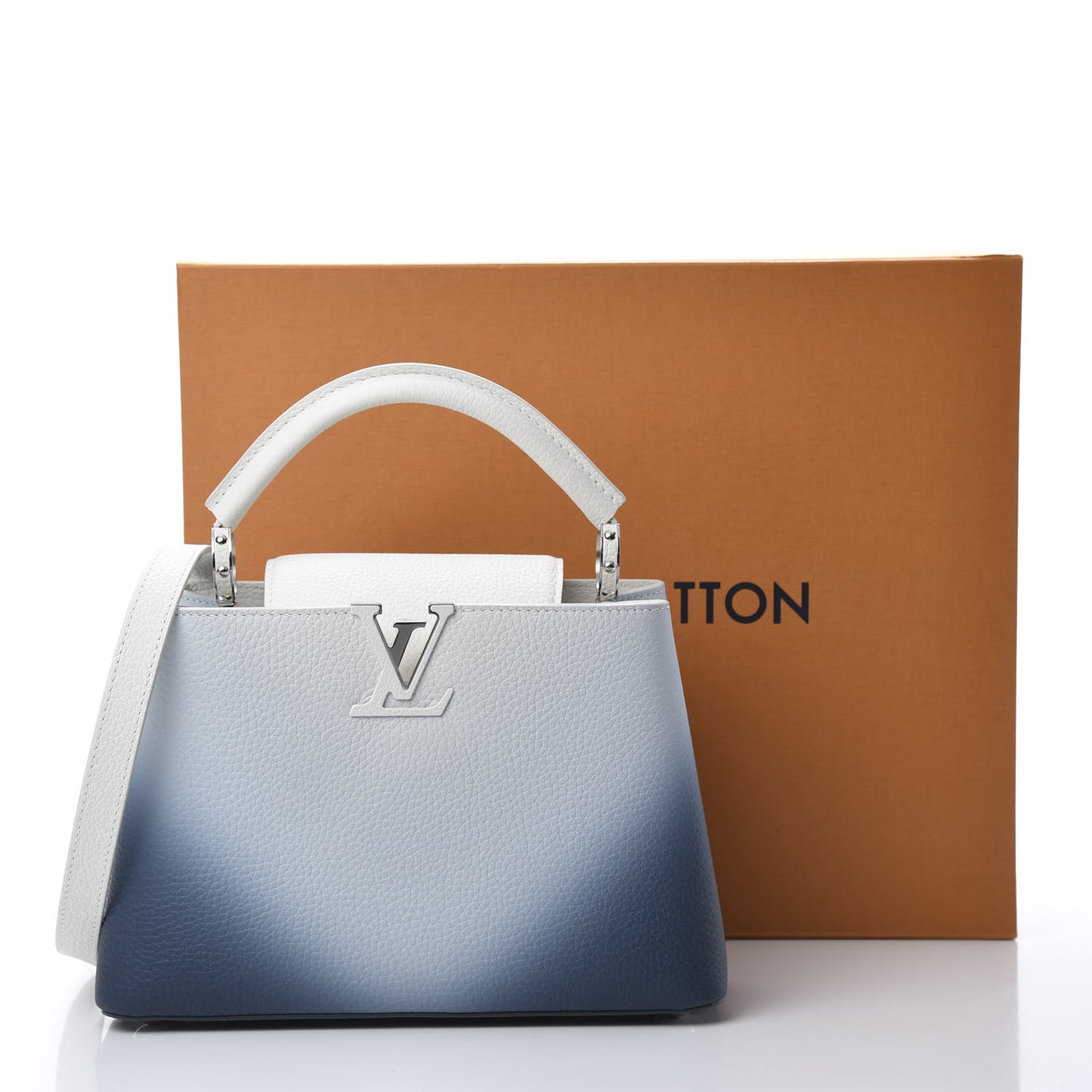 Taurillon Gradient Capucines BB Denim Blue