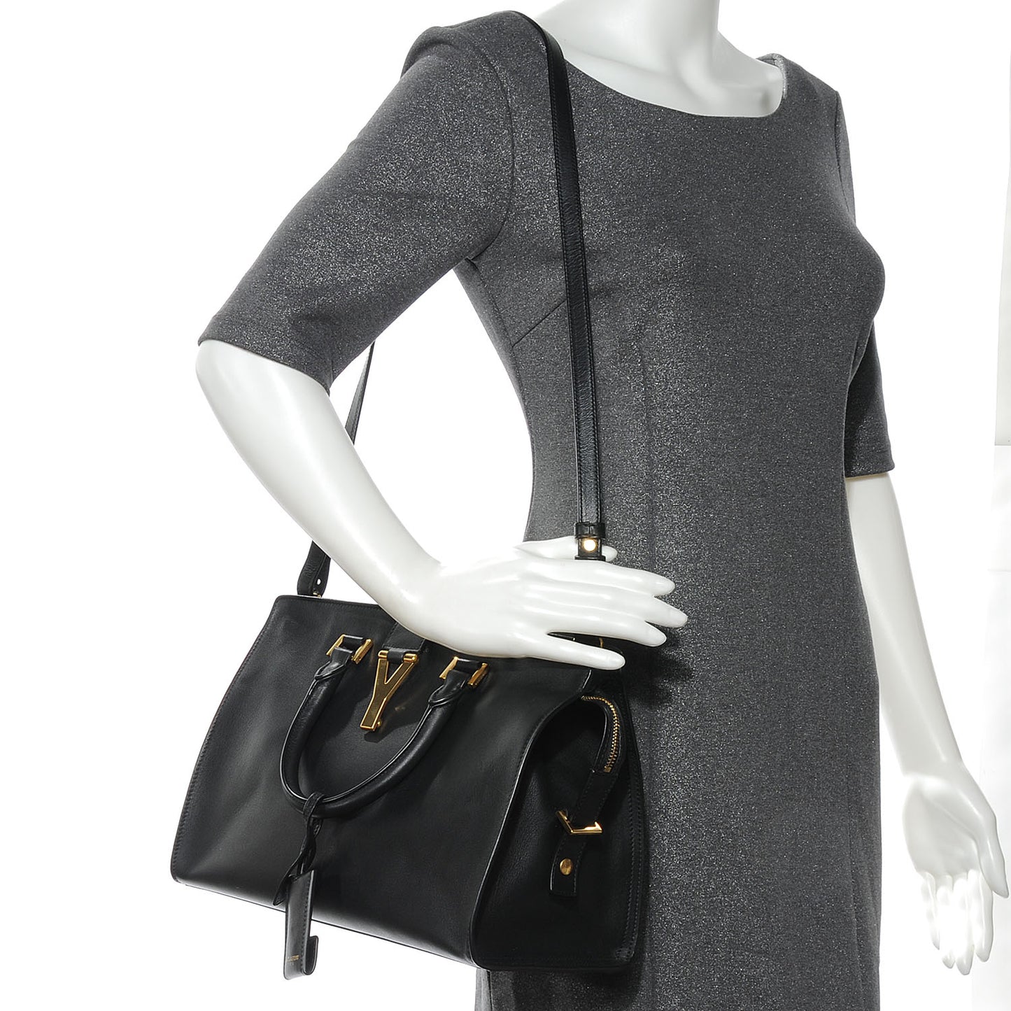 Leather Small Classic Y Cabas Black