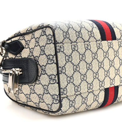 Gucci GG Supreme Monogram Web Small Ophidia Top Handle Bag Beige Blue 9 of 11