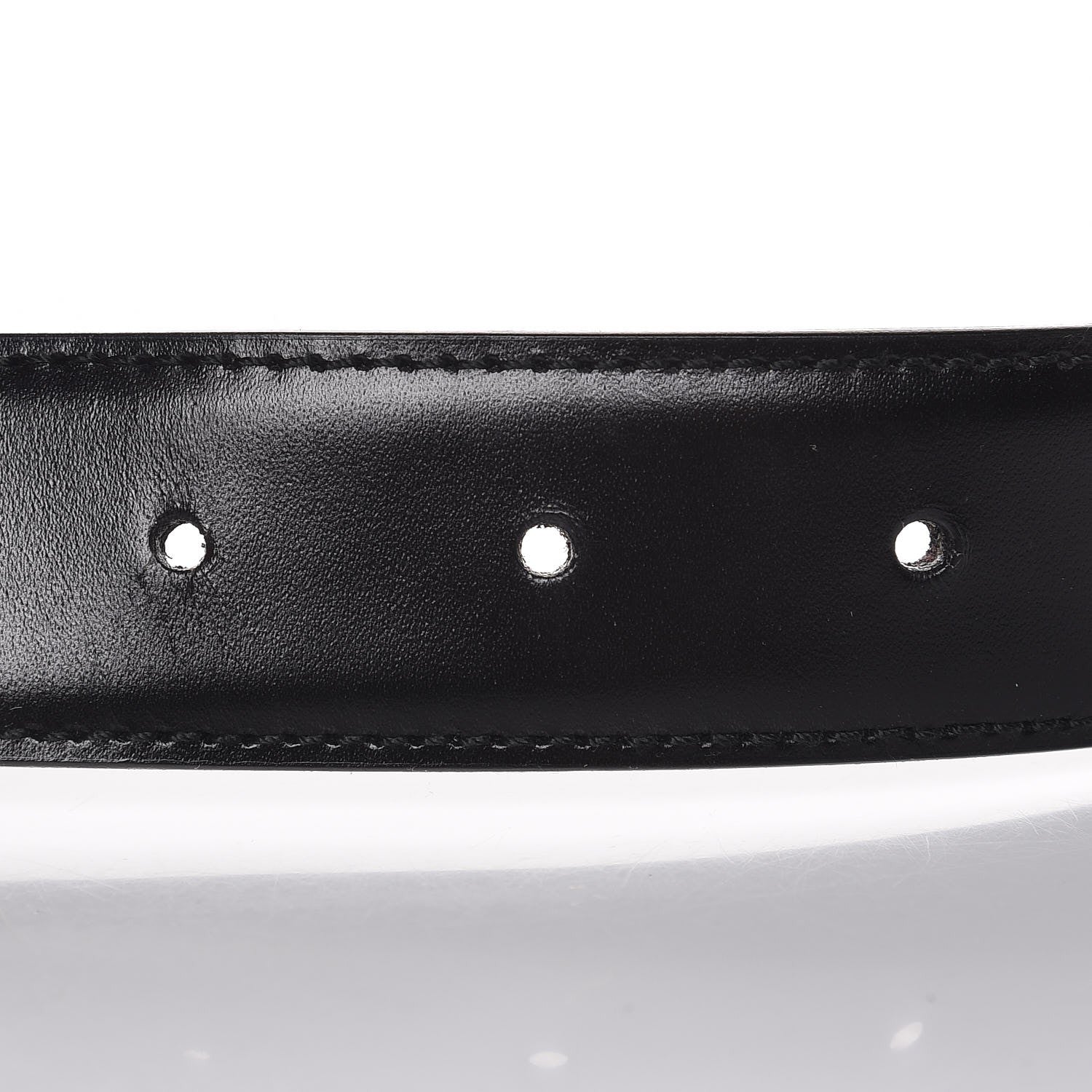 Gucci Calfskin Reversible Square G Buckle Belt 85 34 Black Brown 5 of 6