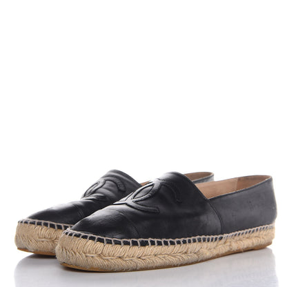 Chanel Lambskin CC Espadrilles 41 Black 3 of 12