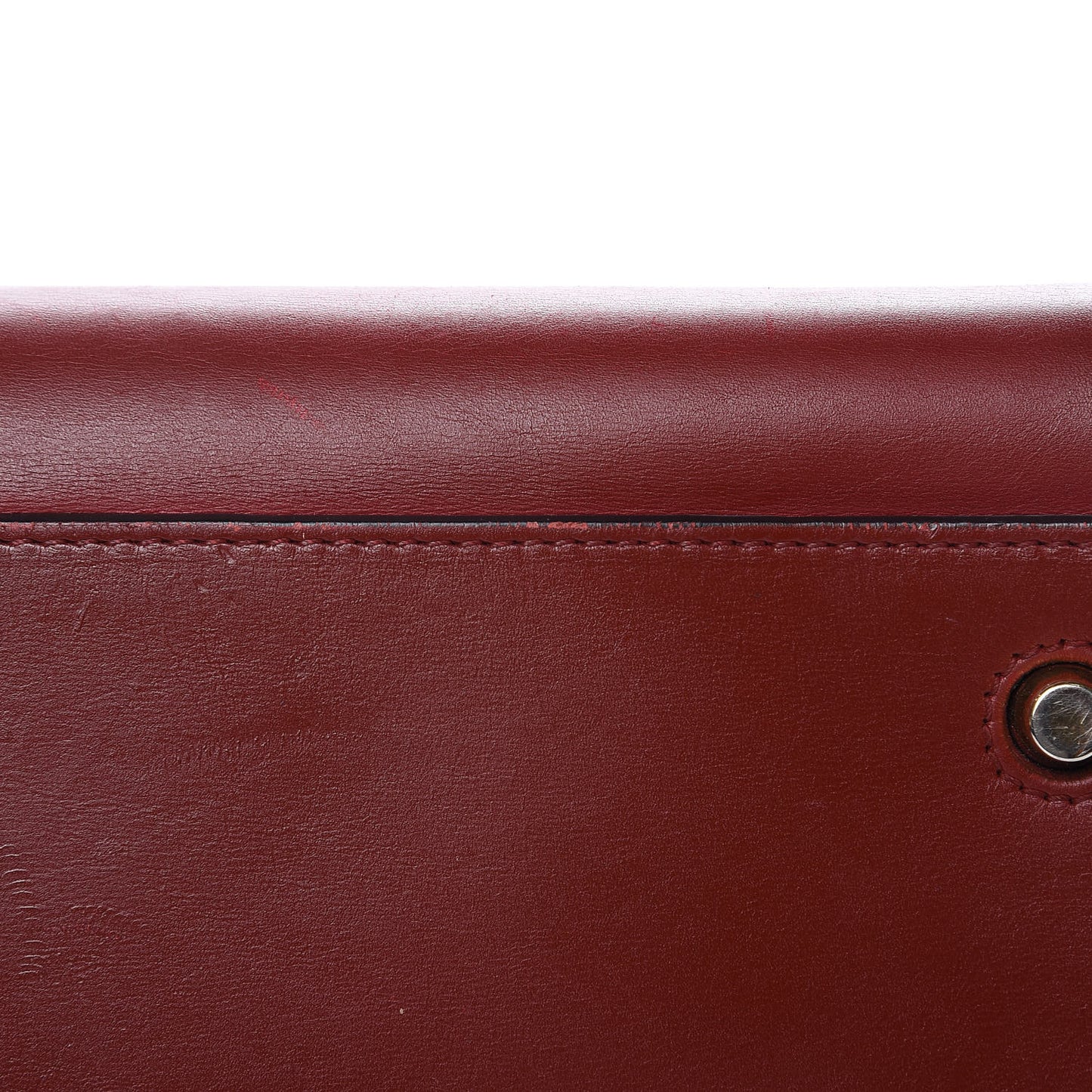 Smooth Calfskin Medium Edge Shoulder Bag Red